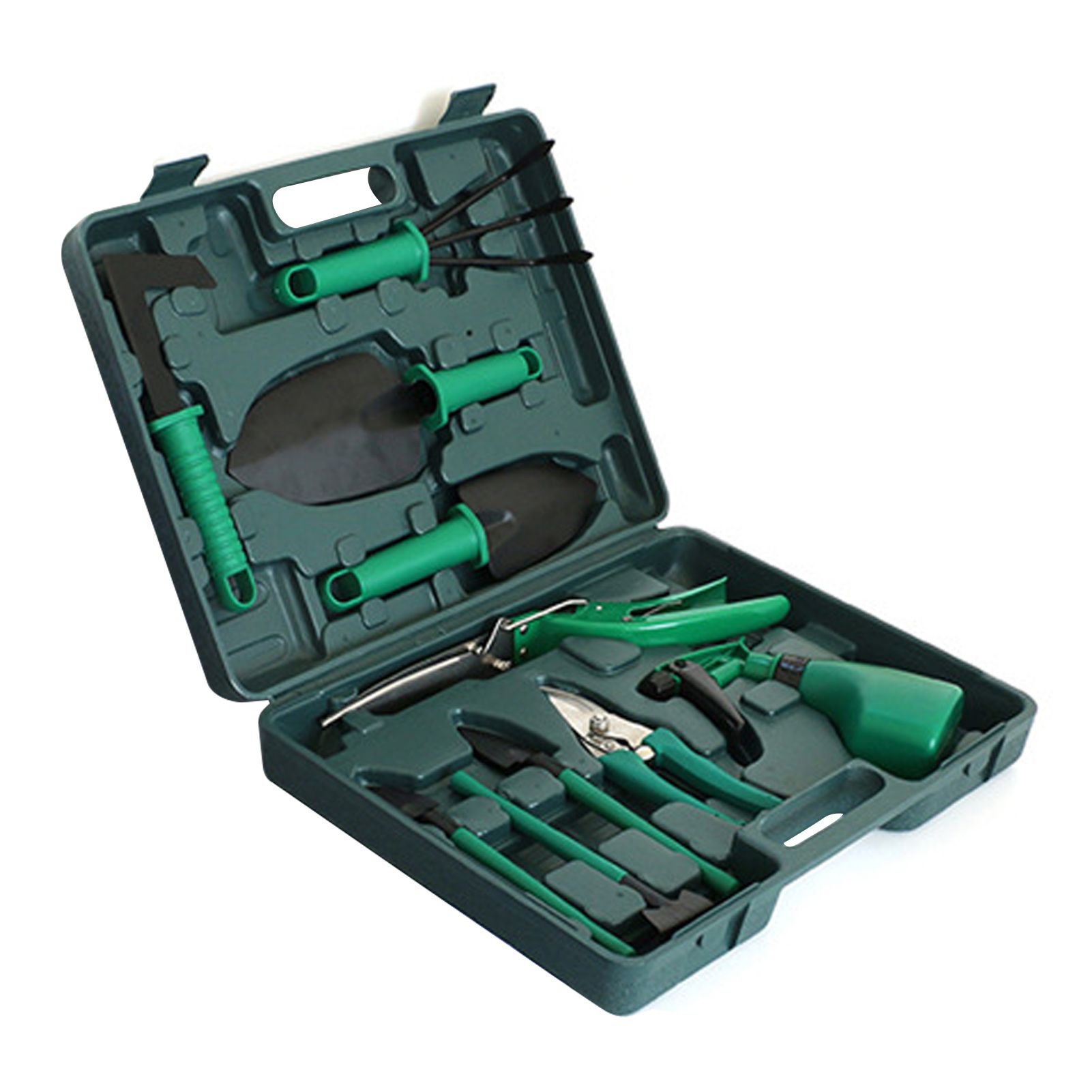 Potted Plant Pruning Shovel Kit Garden Planting Weeding Set Bonsai Trimming Garden Tools Green 10 PCS - Image 1