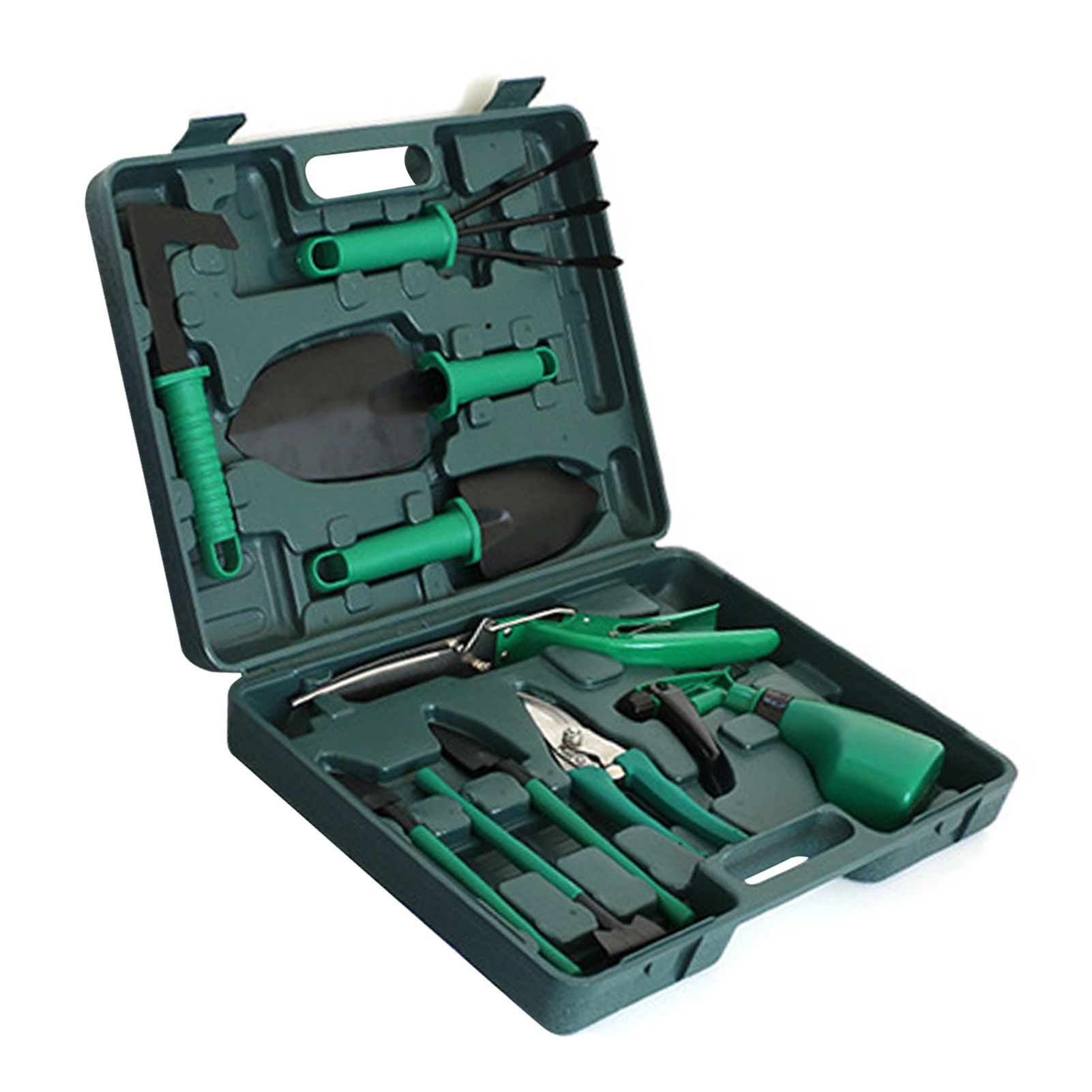 Potted Plant Pruning Shovel Kit Garden Planting Weeding Set Bonsai Trimming Garden Tools Green 10 PCS - Image 2