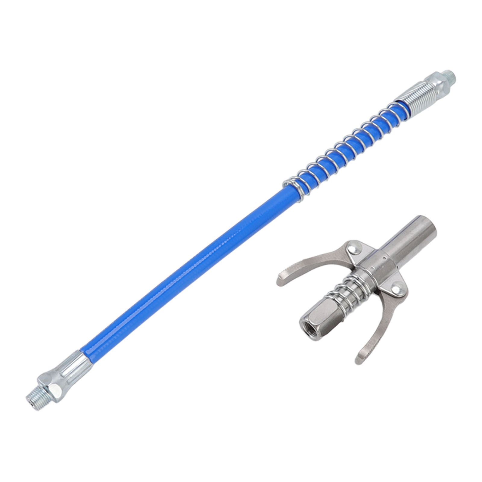 Grease Tool Coupler Electric Manual High Pressure Oil Nozzle Double Locking Clamp Grease Nozzle with 30.5cm Hose Male Thread G1/8 Type A 9x6x1.8cm/3.5x2.4x0.7in - Image 2