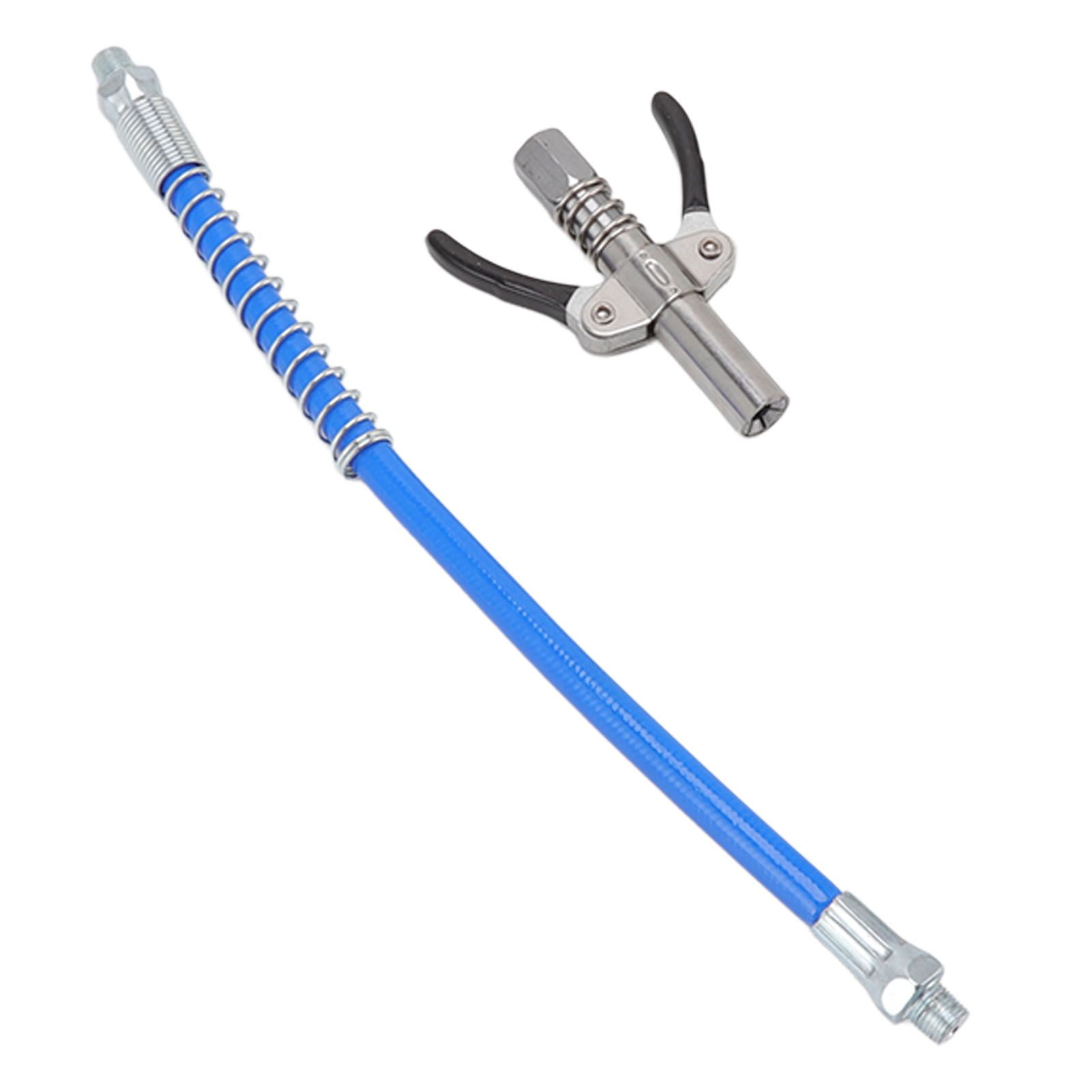 Grease Tool Coupler Electric Manual High Pressure Oil Nozzle Double Locking Clamp Grease Nozzle with 30.5cm Hose Male Thread G1/8 Type B 9x7x1.6cm/3.5x2.8x0.6in - Image 3