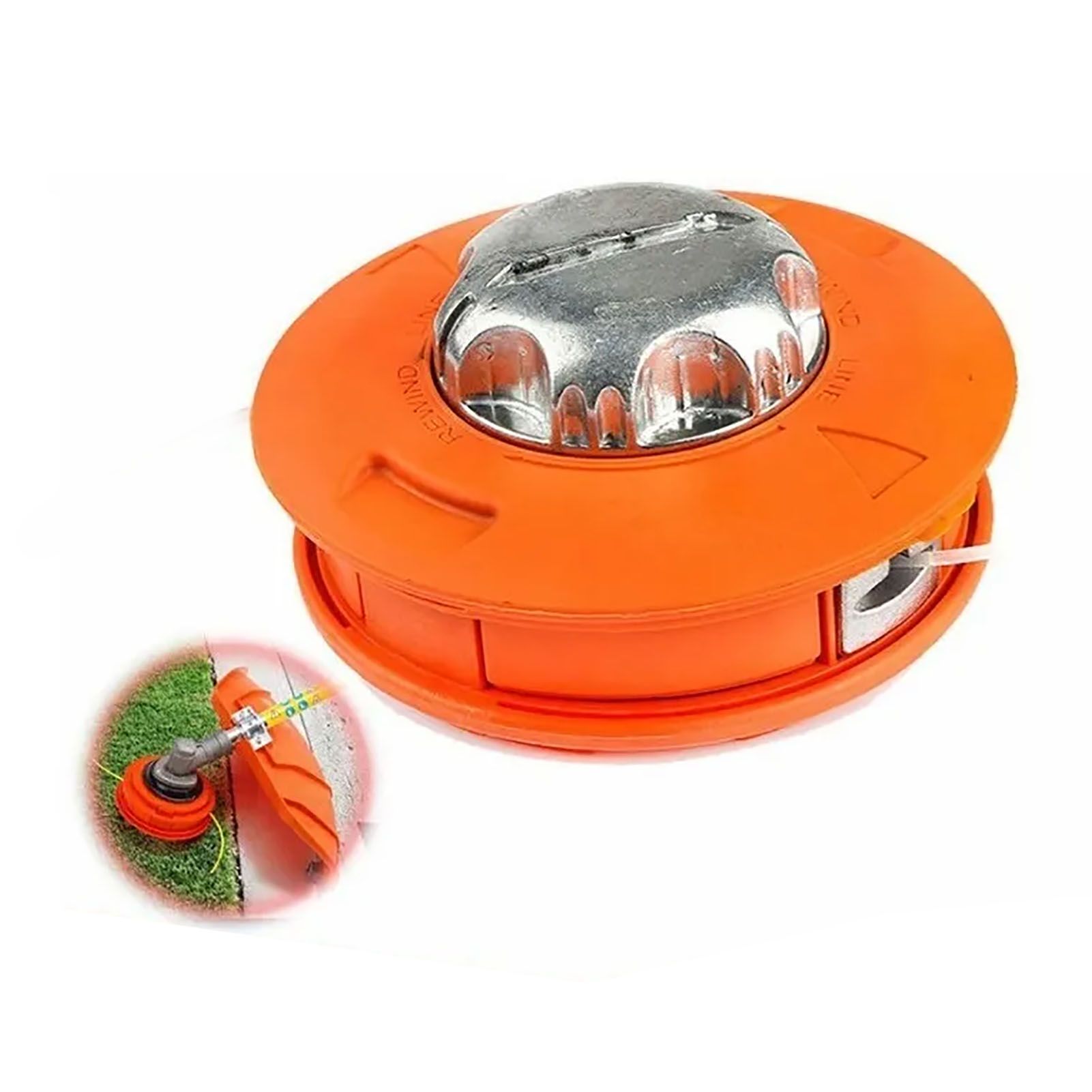 Lawn Mower Trimmer Head Dismantle Free Plastic Aluminum Trimming Head for Garden Mowing Machine Orange - Image 5