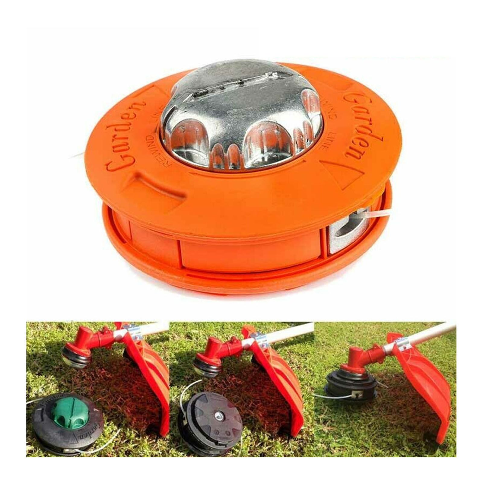 Lawn Mower Trimmer Head Dismantle Free Plastic Aluminum Trimming Head for Garden Mowing Machine Orange - Image 6