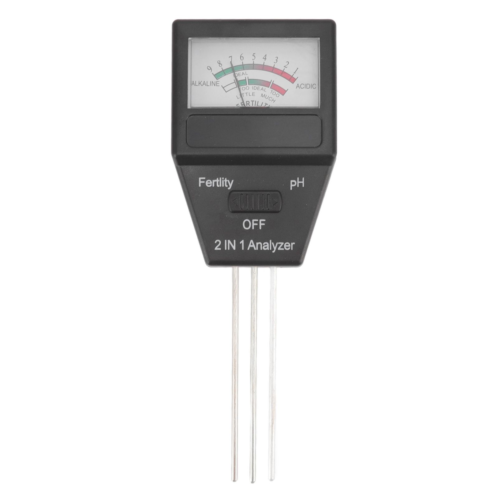 2 in 1 Soil PH Meter Soil Fertility Tester with 3 Probes for Home Garden Lawn Farm Indoor and Outdoor Use - Image 1