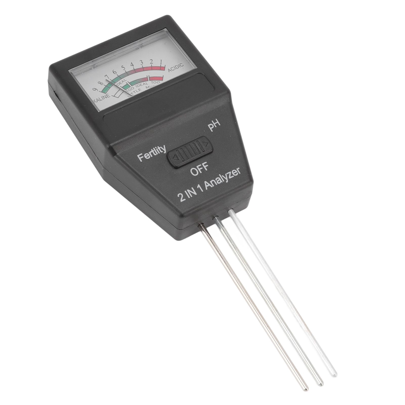 2 in 1 Soil PH Meter Soil Fertility Tester with 3 Probes for Home Garden Lawn Farm Indoor and Outdoor Use - Image 2