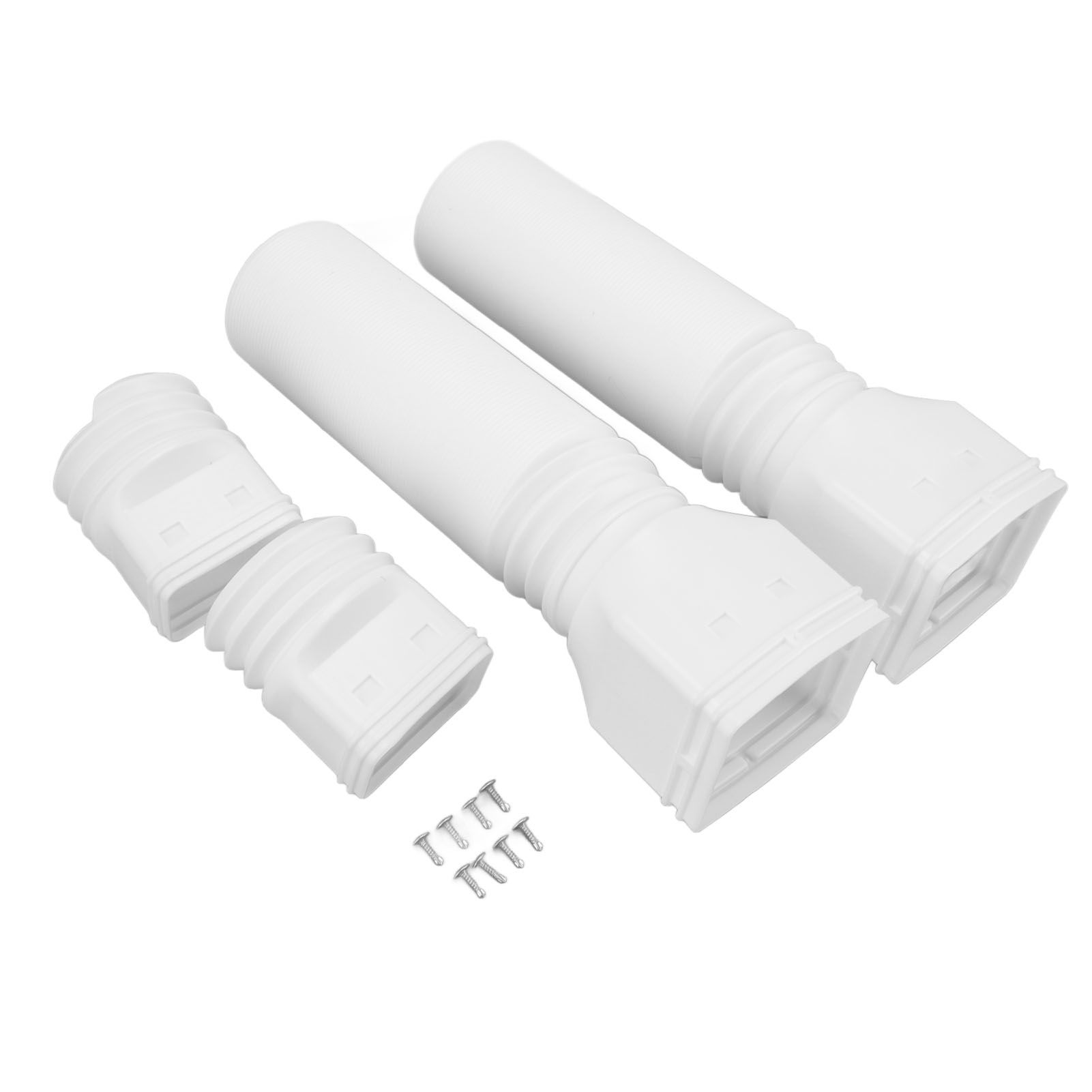 Rain Gutter Downspout Extensions Flexible Universal Drain Downspout Extender Drainage Connector Extendable From 20in to 29in White - Image 2