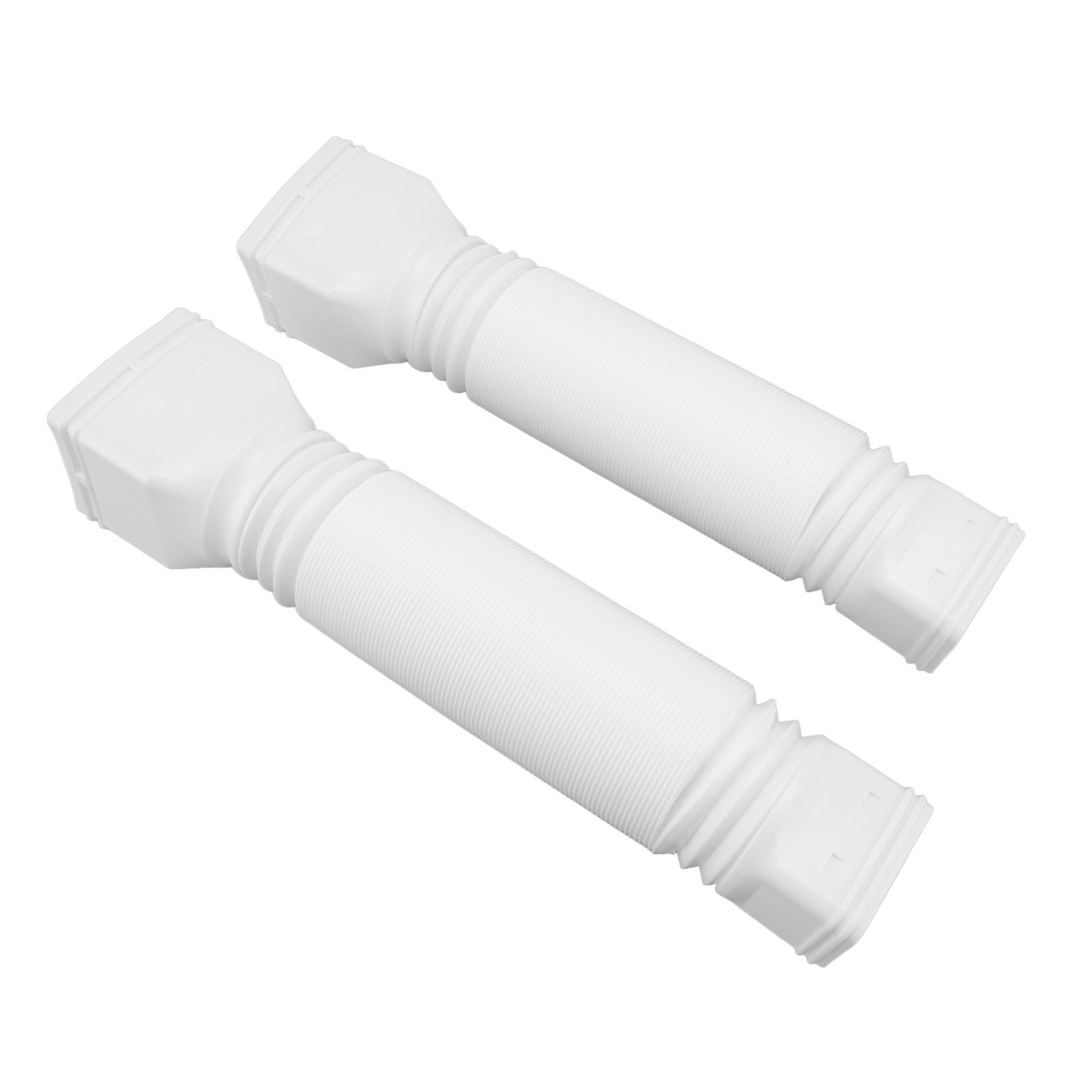 Rain Gutter Downspout Extensions Flexible Universal Drain Downspout Extender Drainage Connector Extendable From 20in to 29in White - Image 6
