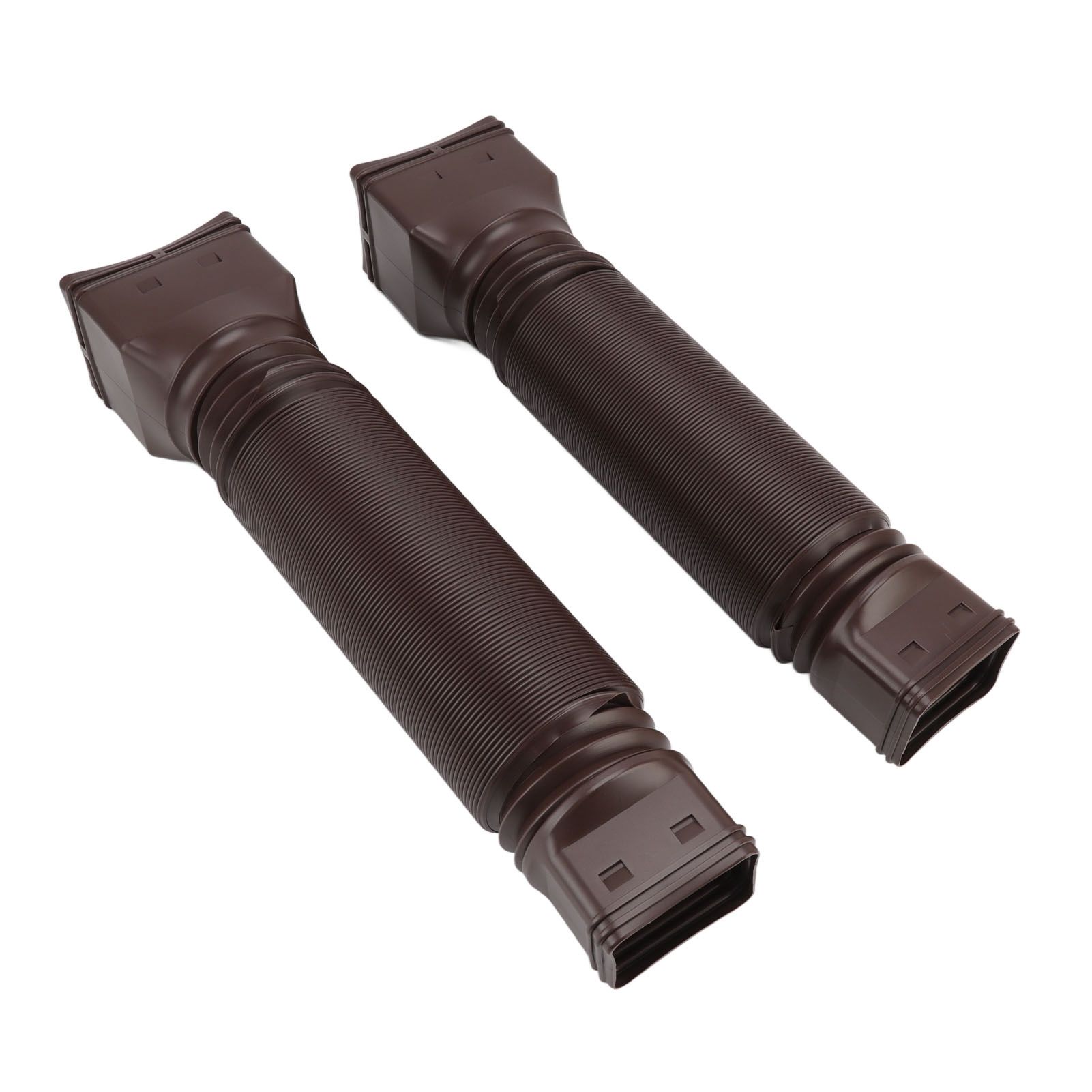 Rain Gutter Downspout Extensions Flexible Universal Drain Downspout Extender Drainage Connector Extendable From 20in to 29in Brown - Image 4