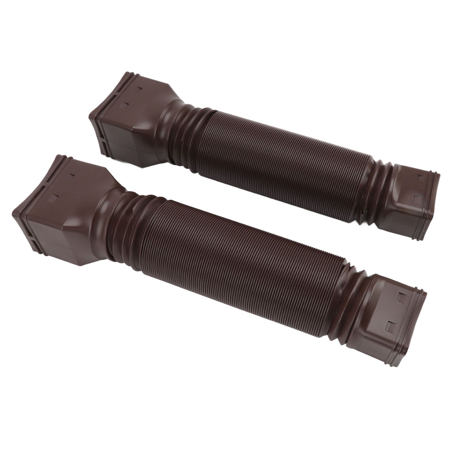 Rain Gutter Downspout Extensions Flexible Universal Drain Downspout Extender Drainage Connector Extendable From 20in to 29in Brown - Image 5