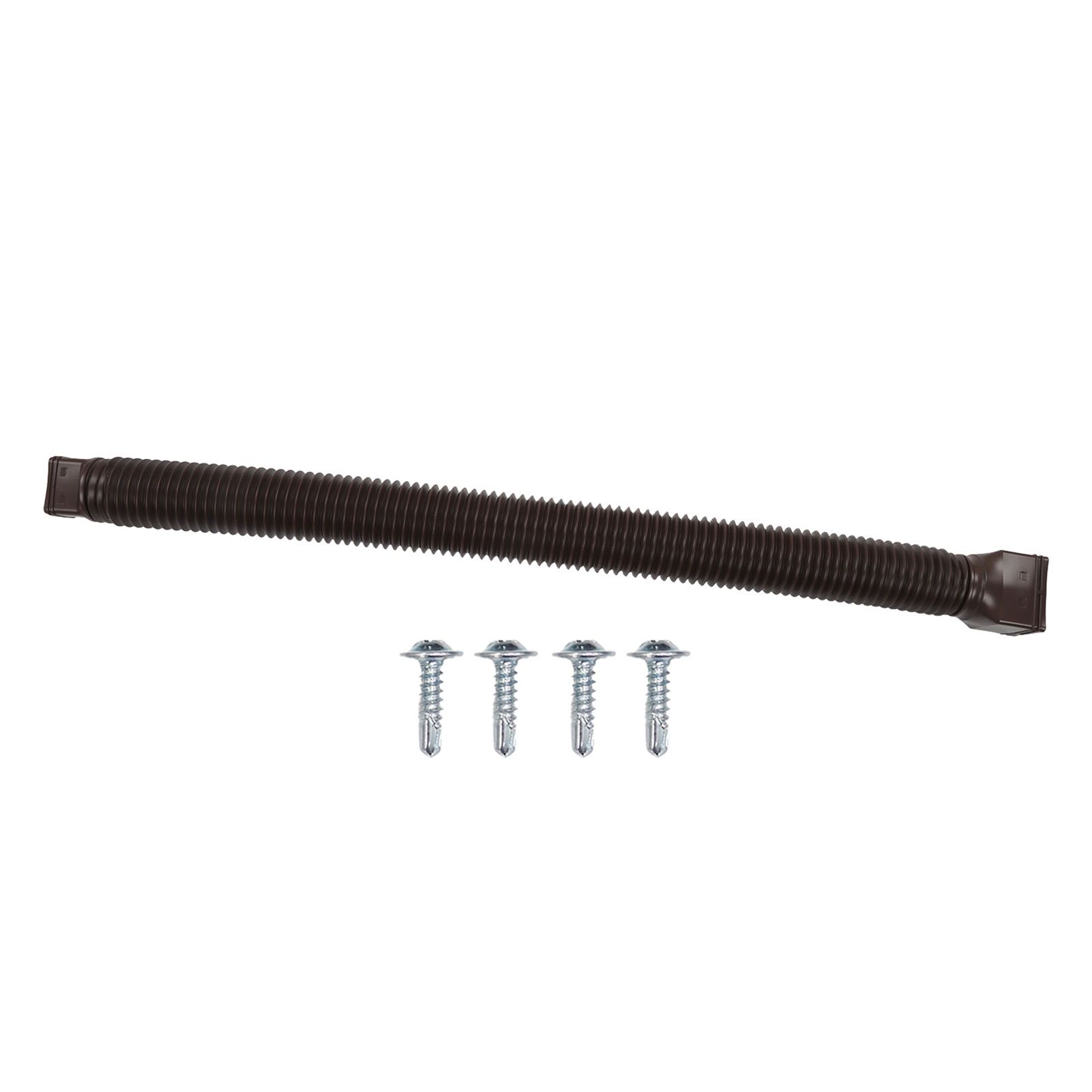 Downspout Extender Retractable Rain Gutter Drainage Pipe Down Spout Drain Extensions Brown - Image 1