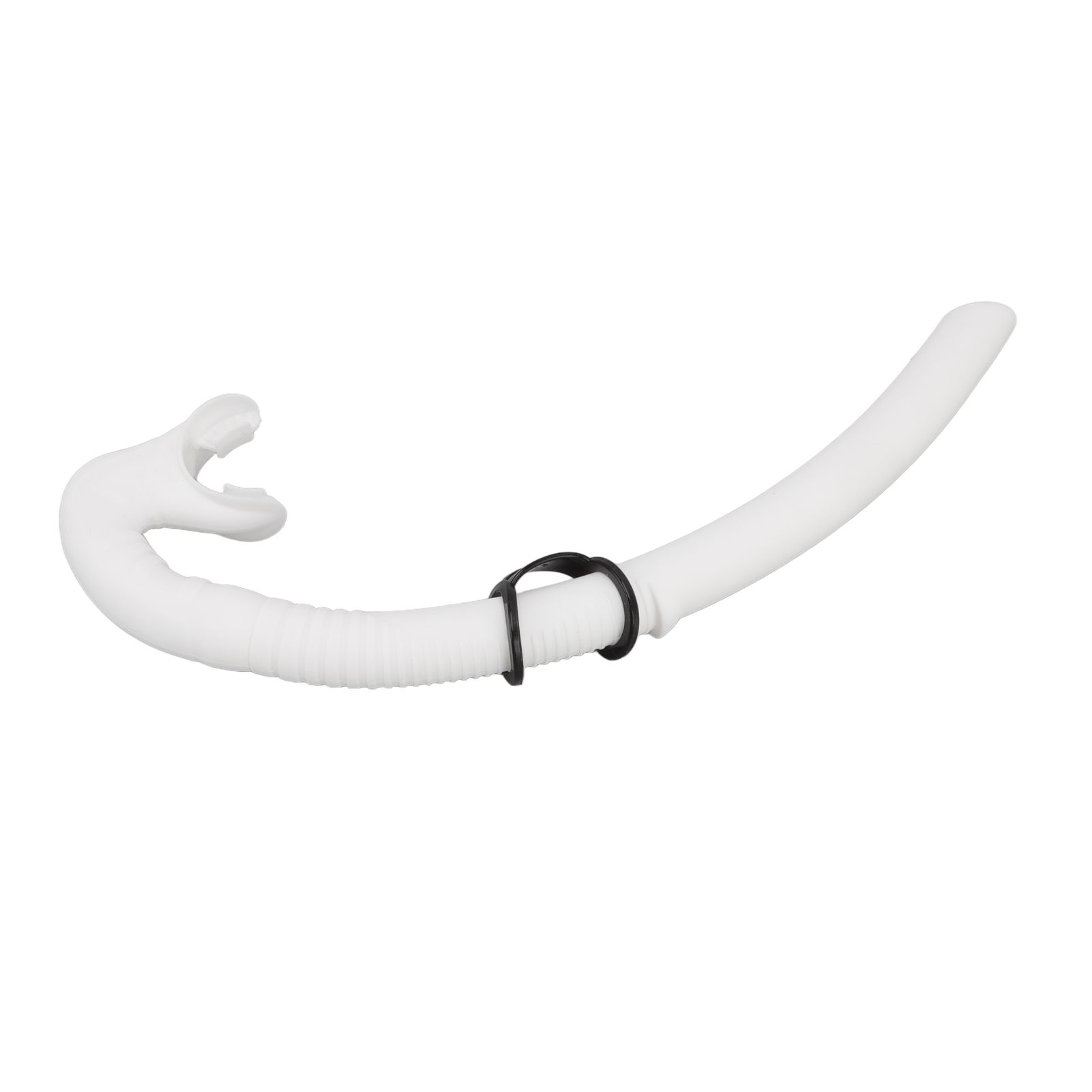 Diving Breathing Tube Foldable Soft Mouthpiece Silicone Freediving Snorkel for Spearfishing Swimming Snorkeling White - Image 3