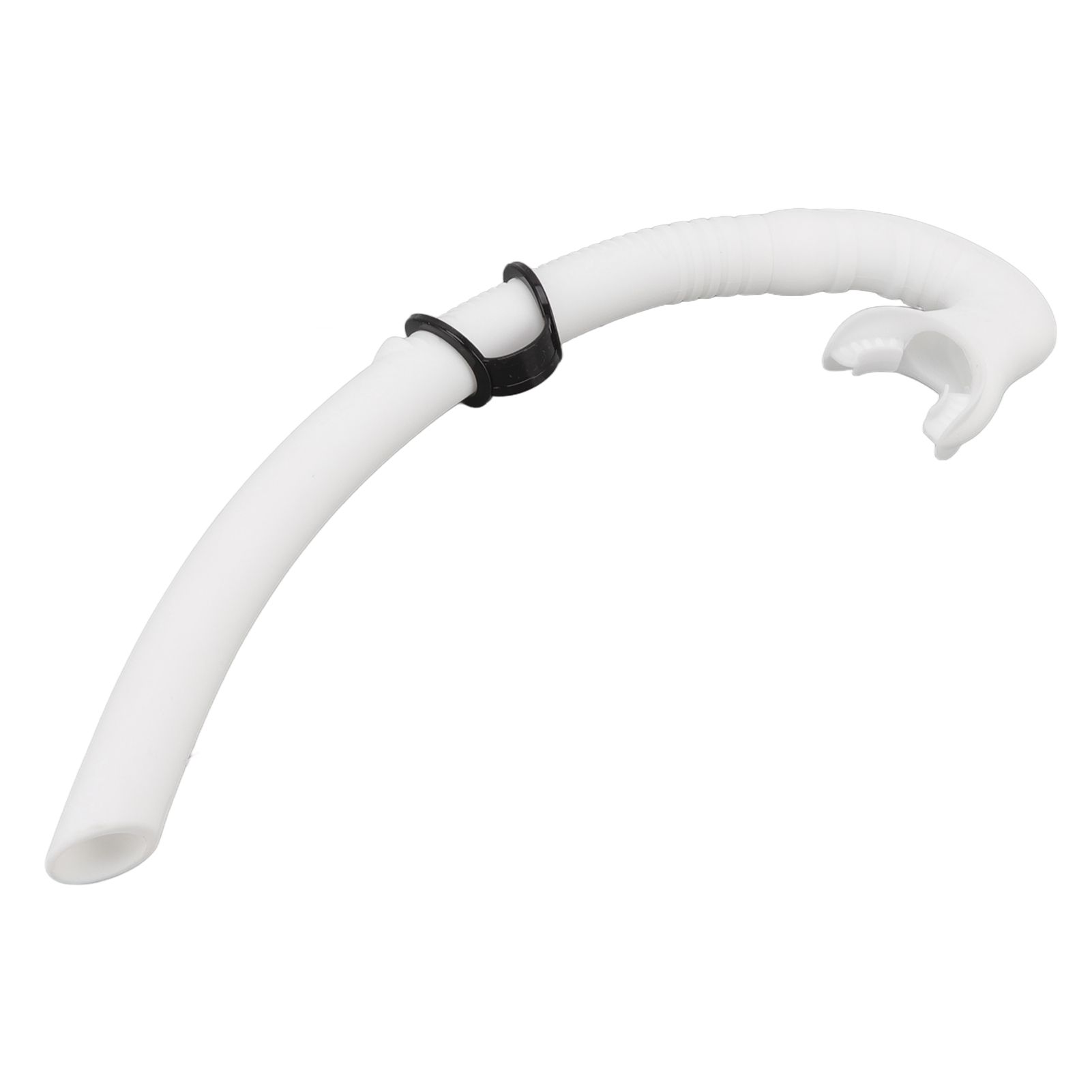 Diving Breathing Tube Foldable Soft Mouthpiece Silicone Freediving Snorkel for Spearfishing Swimming Snorkeling White - Image 5