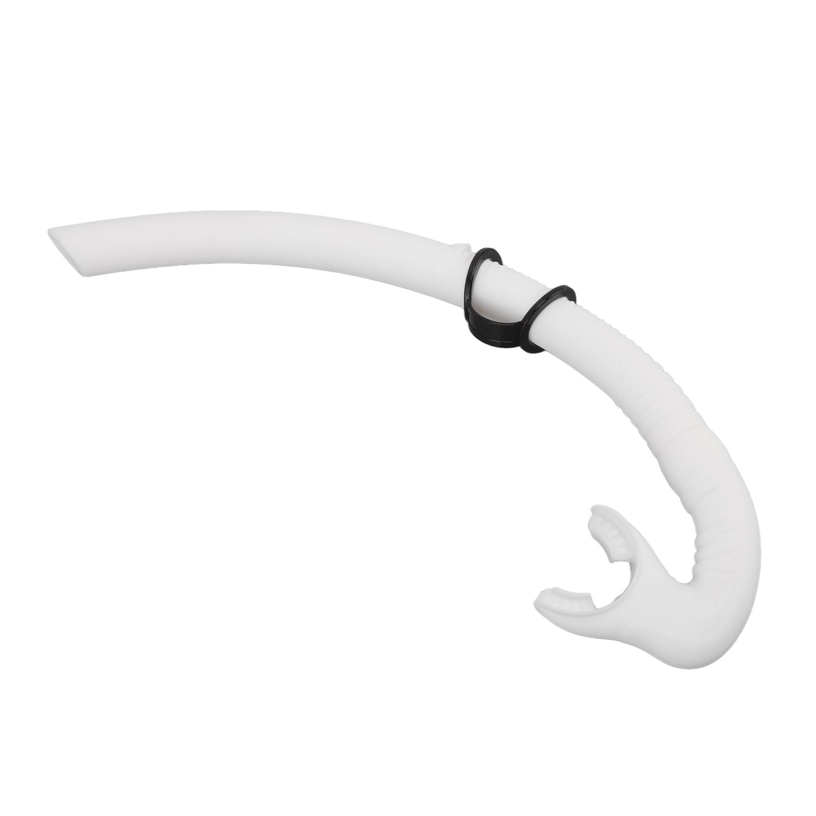 Diving Breathing Tube Foldable Soft Mouthpiece Silicone Freediving Snorkel for Spearfishing Swimming Snorkeling White - Image 7