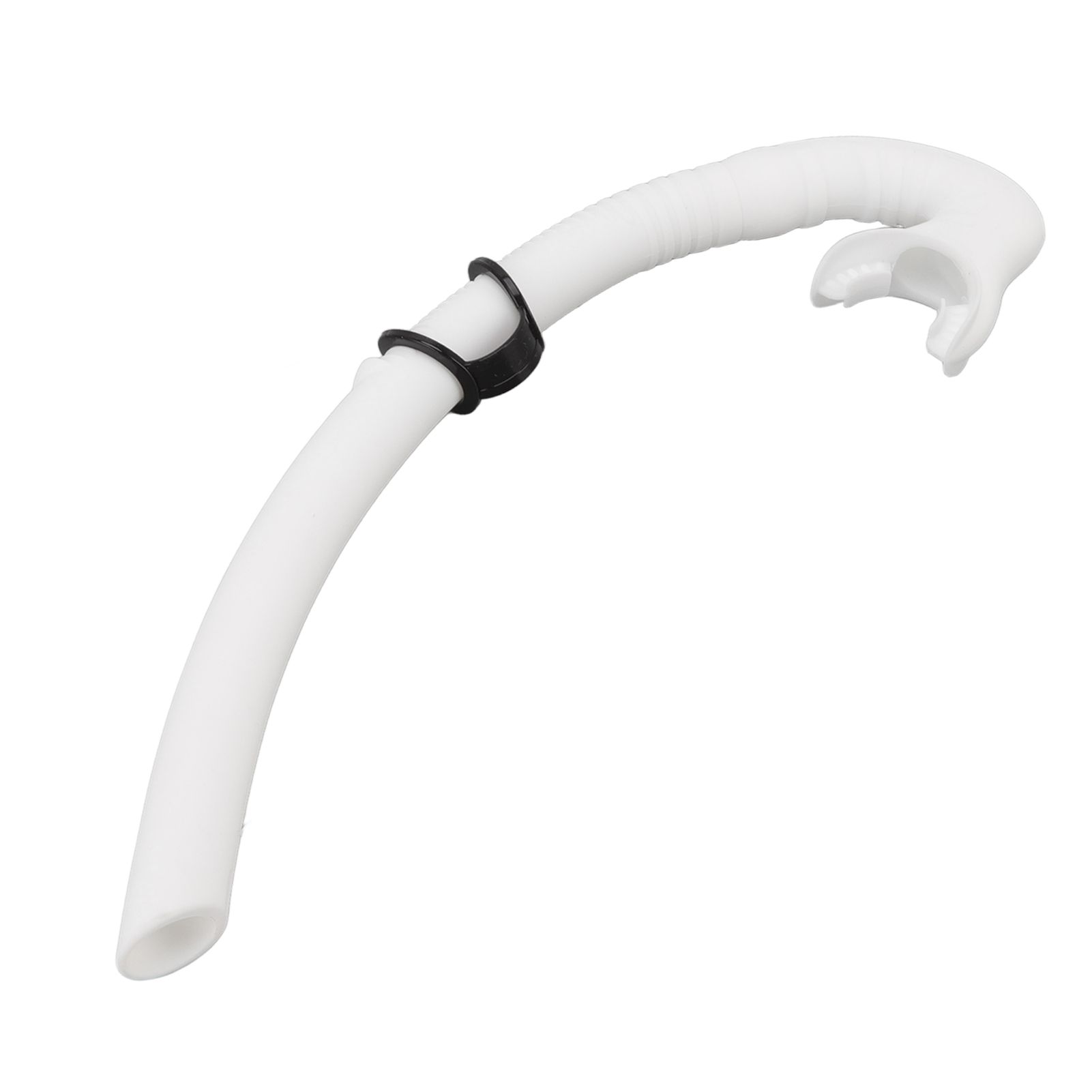 Diving Breathing Tube Foldable Soft Mouthpiece Silicone Freediving Snorkel for Spearfishing Swimming Snorkeling White - Image 8