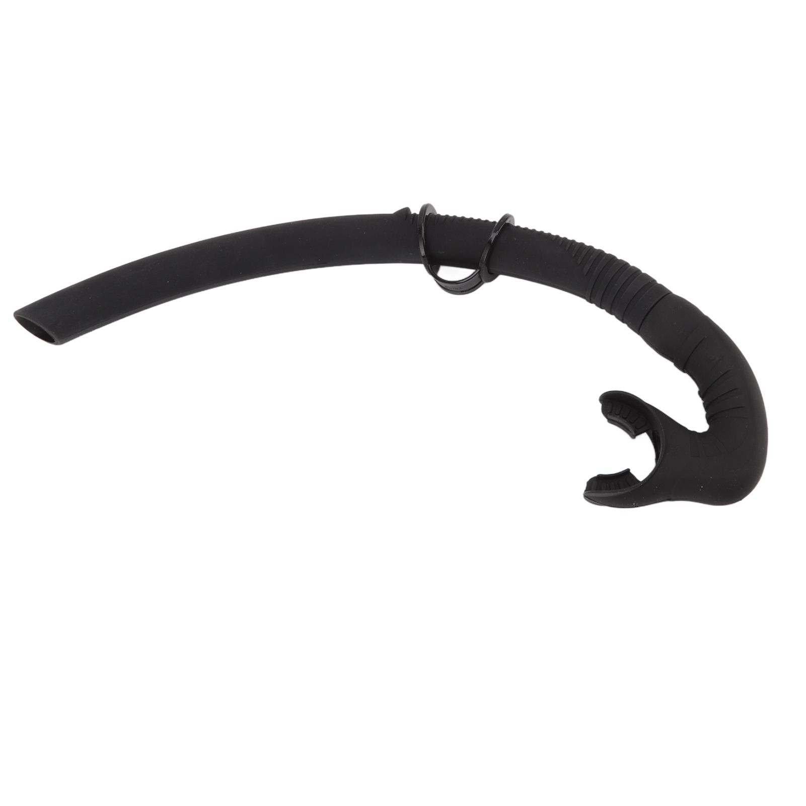 Diving Breathing Tube Foldable Soft Mouthpiece Silicone Freediving Snorkel for Spearfishing Swimming Snorkeling Black - Image 5