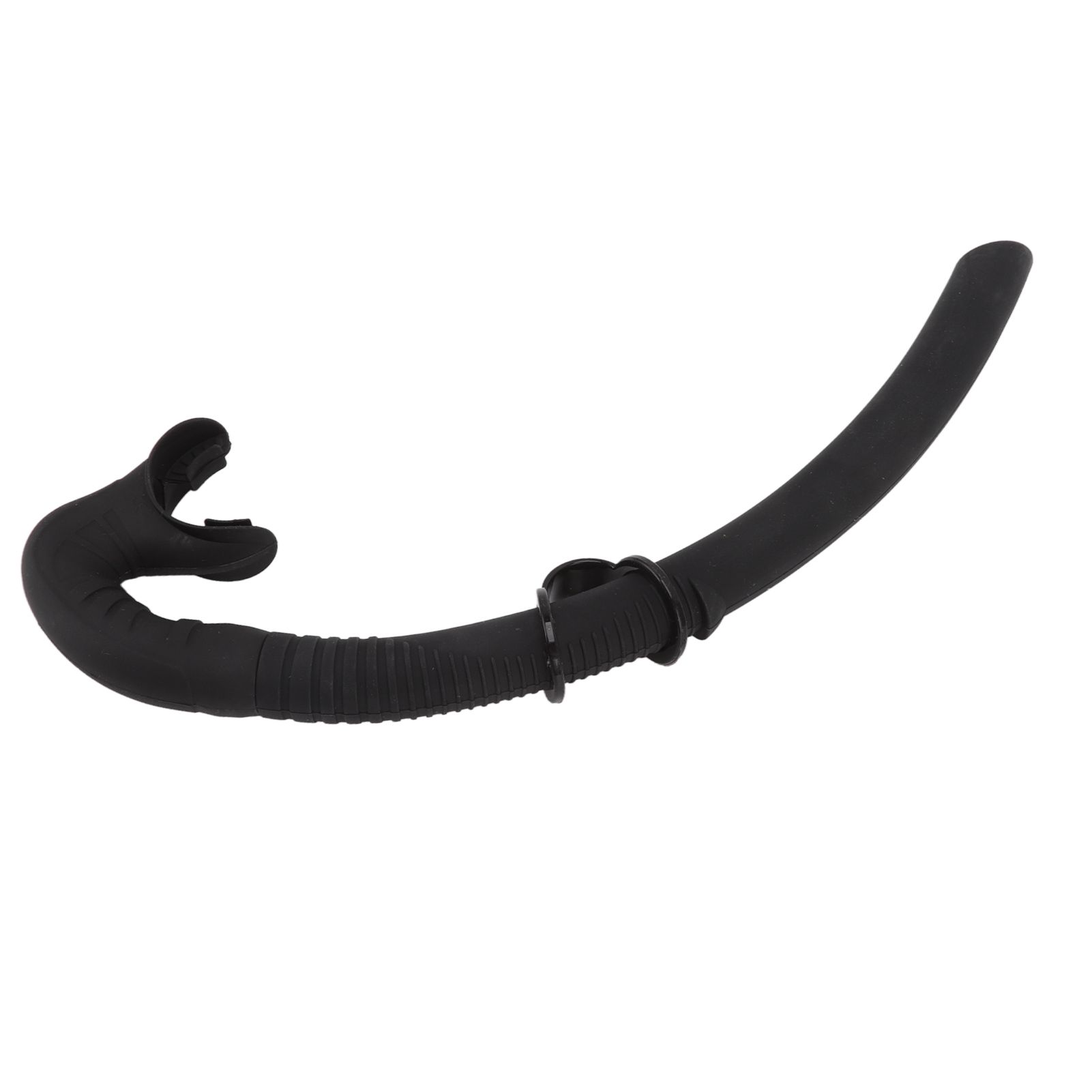 Diving Breathing Tube Foldable Soft Mouthpiece Silicone Freediving Snorkel for Spearfishing Swimming Snorkeling Black - Image 7