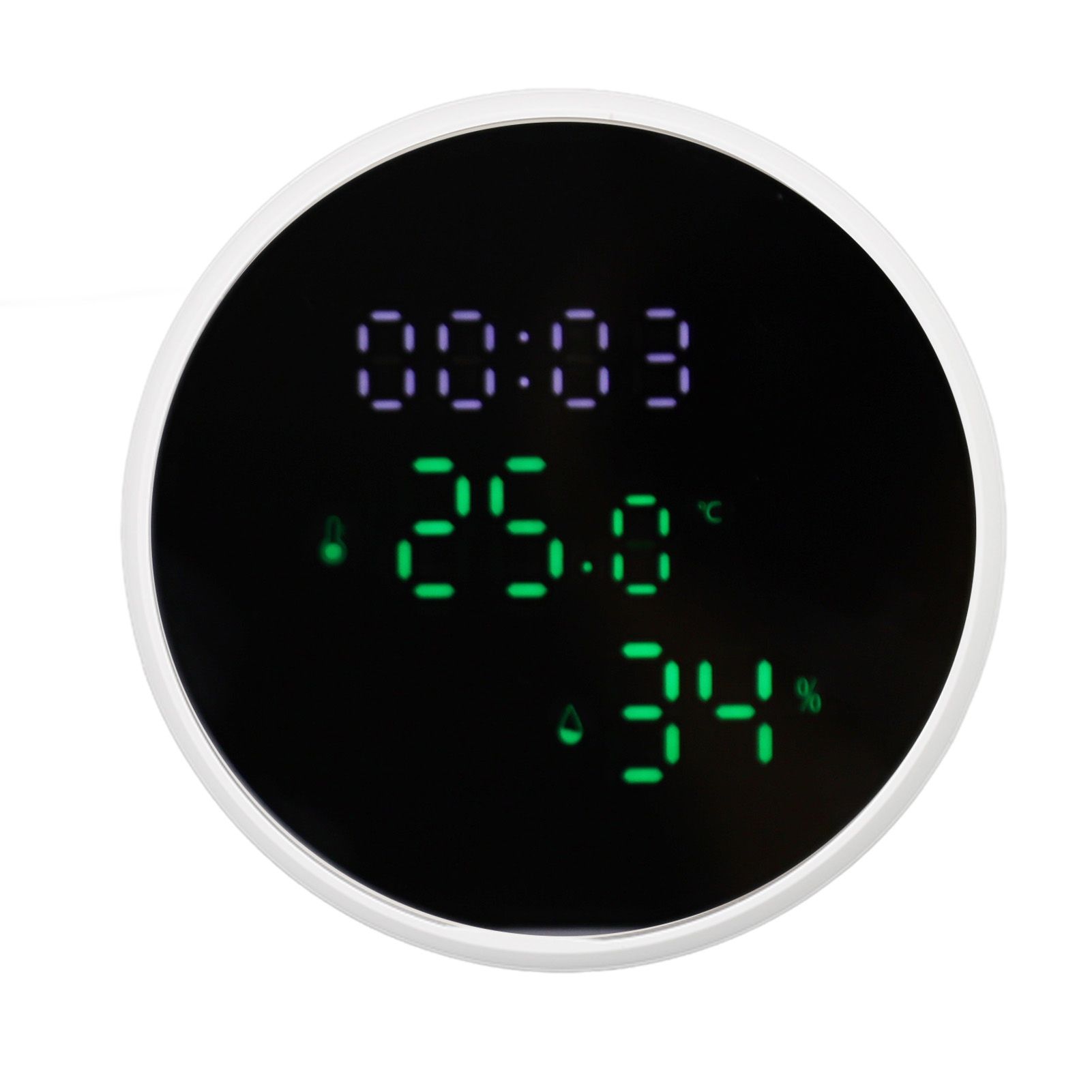 WiFi Thermometer Hygrometer High Accuracy Voice Control Smart Temperature Humidity Sensor with LED for Homes Office - Image 3