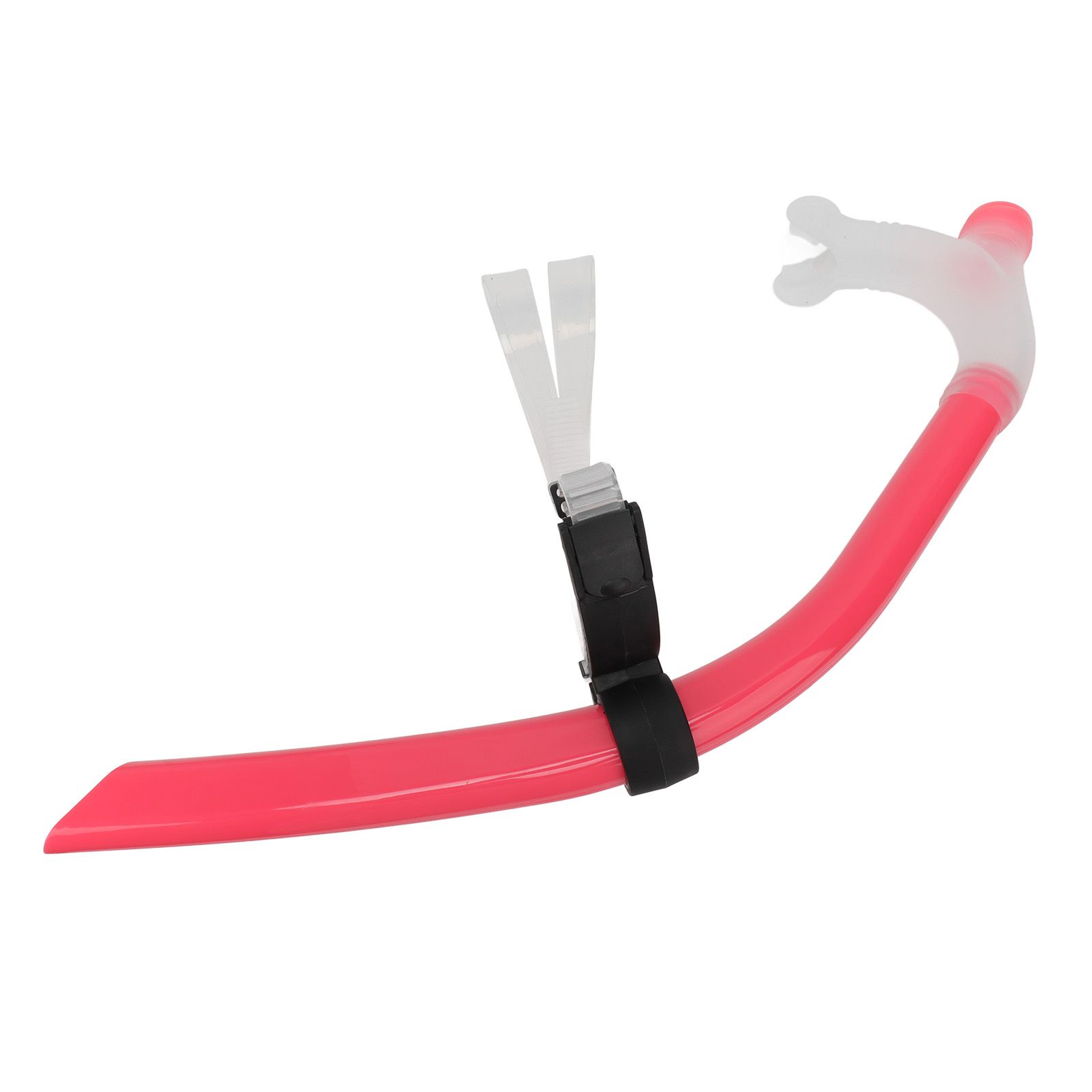 Swimming Snorkel Reduced Drag Silicone Swimming Breathing Tube with Adjustable Head Brace for Snorkeling Diving Pink - Image 5