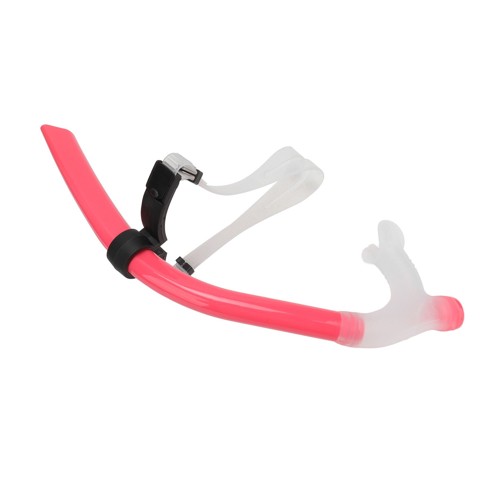 Swimming Snorkel Reduced Drag Silicone Swimming Breathing Tube with Adjustable Head Brace for Snorkeling Diving Pink - Image 7