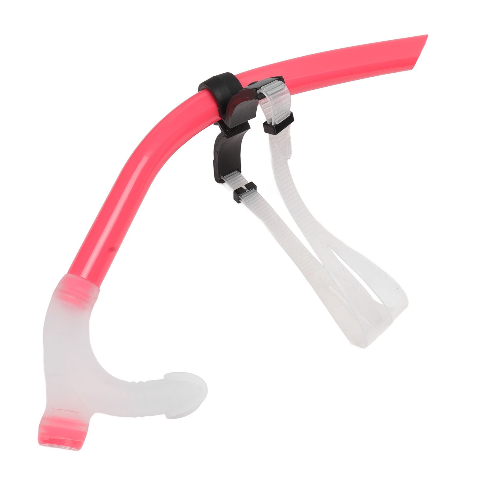 Swimming Snorkel Reduced Drag Silicone Swimming Breathing Tube with Adjustable Head Brace for Snorkeling Diving Pink - Image 8