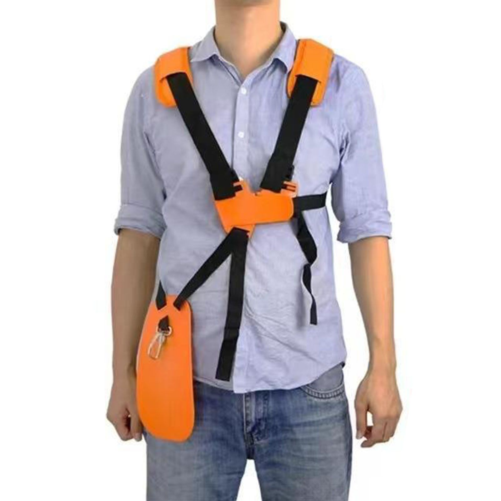 Trimmer Double Shoulder Harness Strap Brush Cutter Shoulder Strap Padded Garden Mower Nyon Belt for FS120 FS55 FS220 Orange - Image 5
