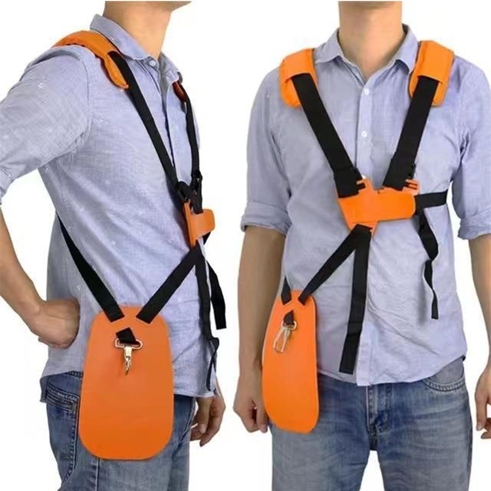 Trimmer Double Shoulder Harness Strap Brush Cutter Shoulder Strap Padded Garden Mower Nyon Belt for FS120 FS55 FS220 Orange - Image 6