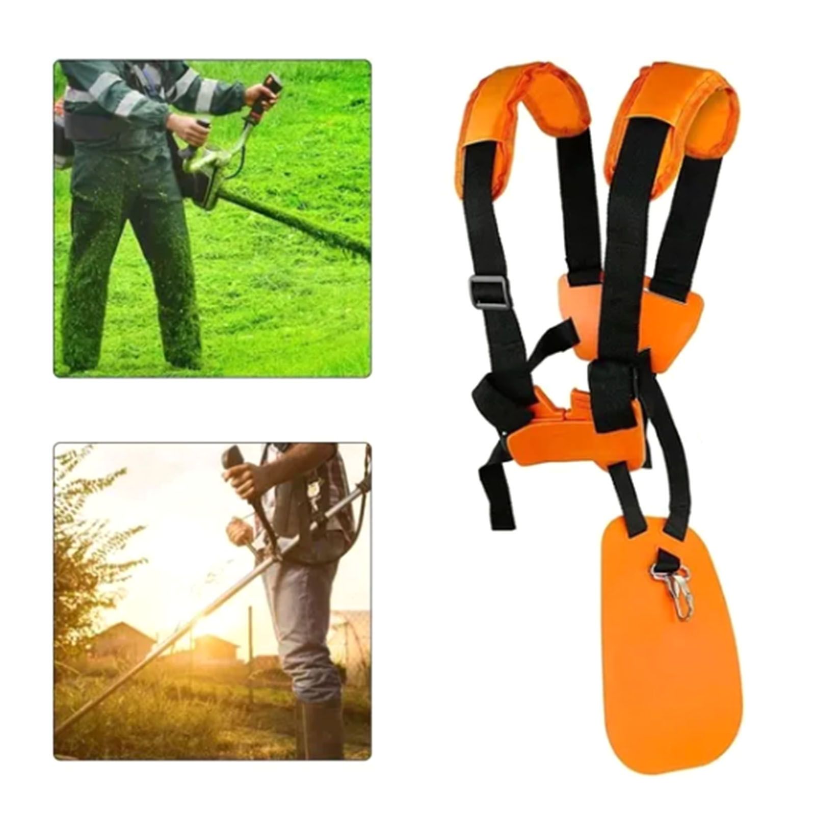 Trimmer Double Shoulder Harness Strap Brush Cutter Shoulder Strap Padded Garden Mower Nyon Belt for FS120 FS55 FS220 Orange - Image 8
