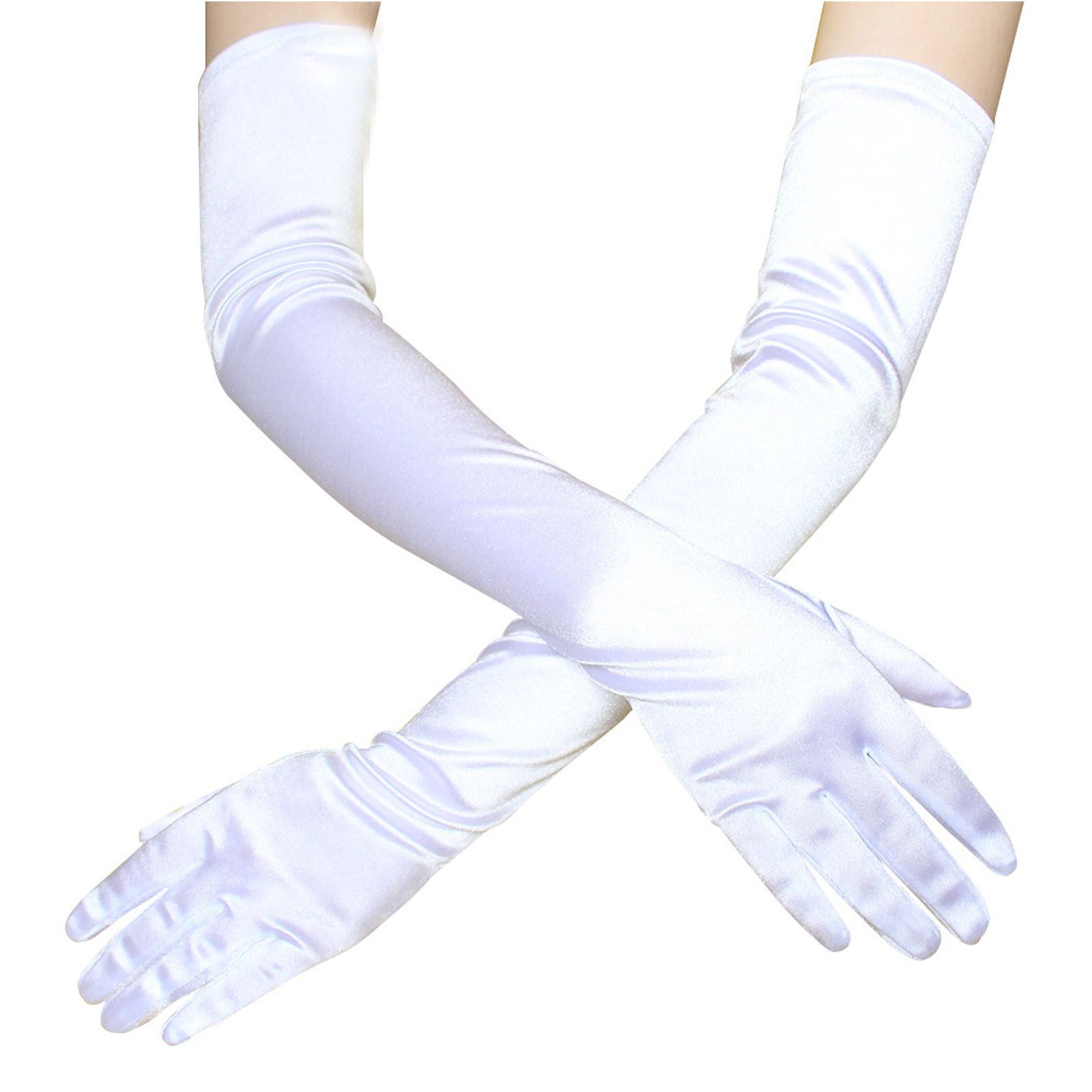 Long Satin Gloves Fashionable Stretch Long Evening Opera Satin Gloves for Wedding Performance Party - Image 7
