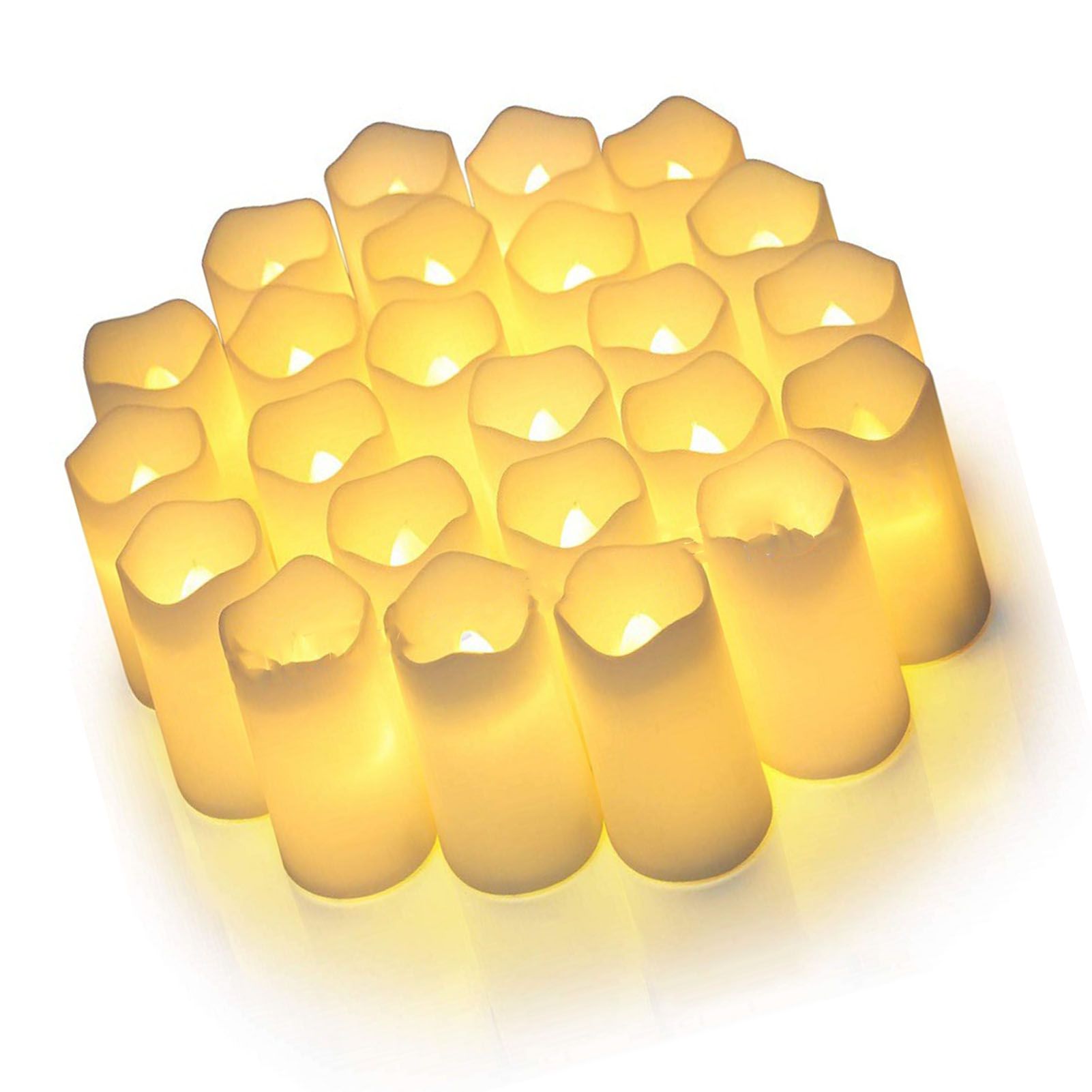 24PCS Electric LED Candles Plastic Electronic Components Tea Light Set For Wedding Confession Decoration Flameless - Image 2