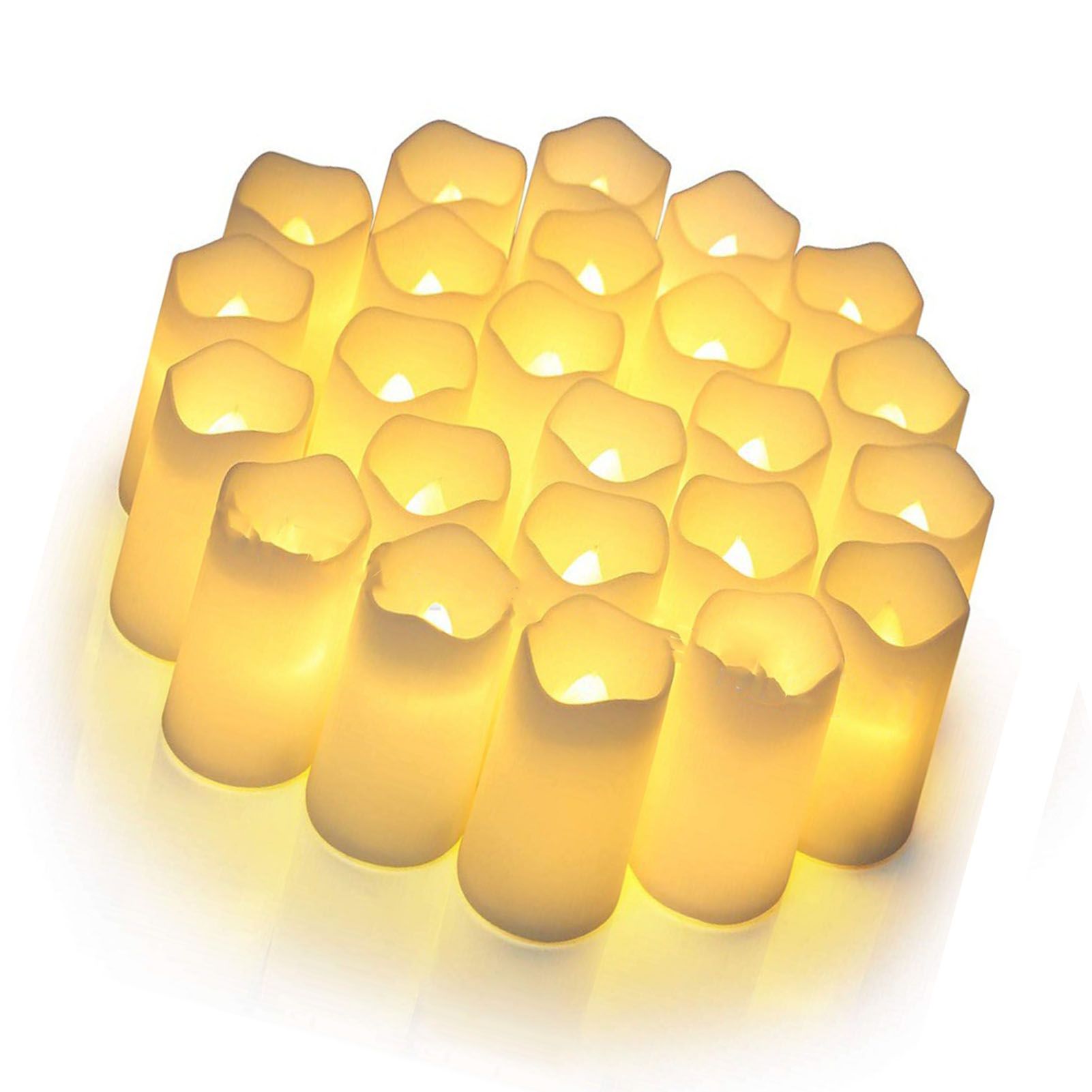 24PCS Electric LED Candles Plastic Electronic Components Tea Light Set For Wedding Confession Decoration Flameless - Image 3