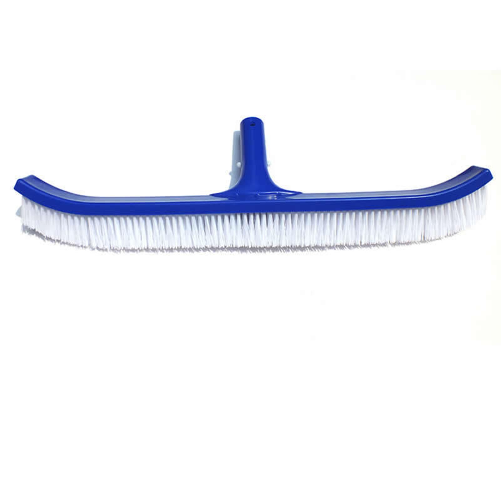 18in Pool Brushes for Cleaning Pool Wall Tile Nylon Bristle Pool Brush Head Curved Ends - Image 1