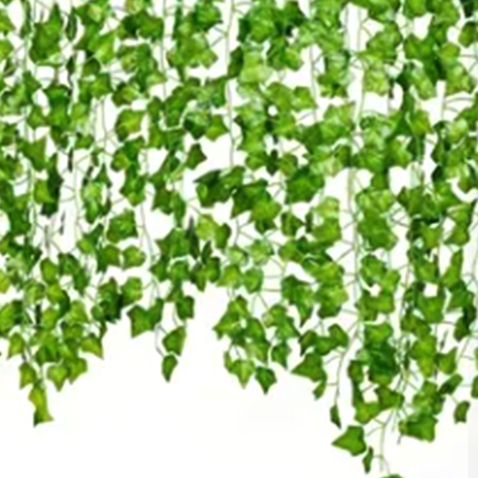 Simulated Ivy Cane Creeper Ivy Decorative Green Plants Ceiling Artificial Vine Eucalyptus Leaves 12PCS - Image 3