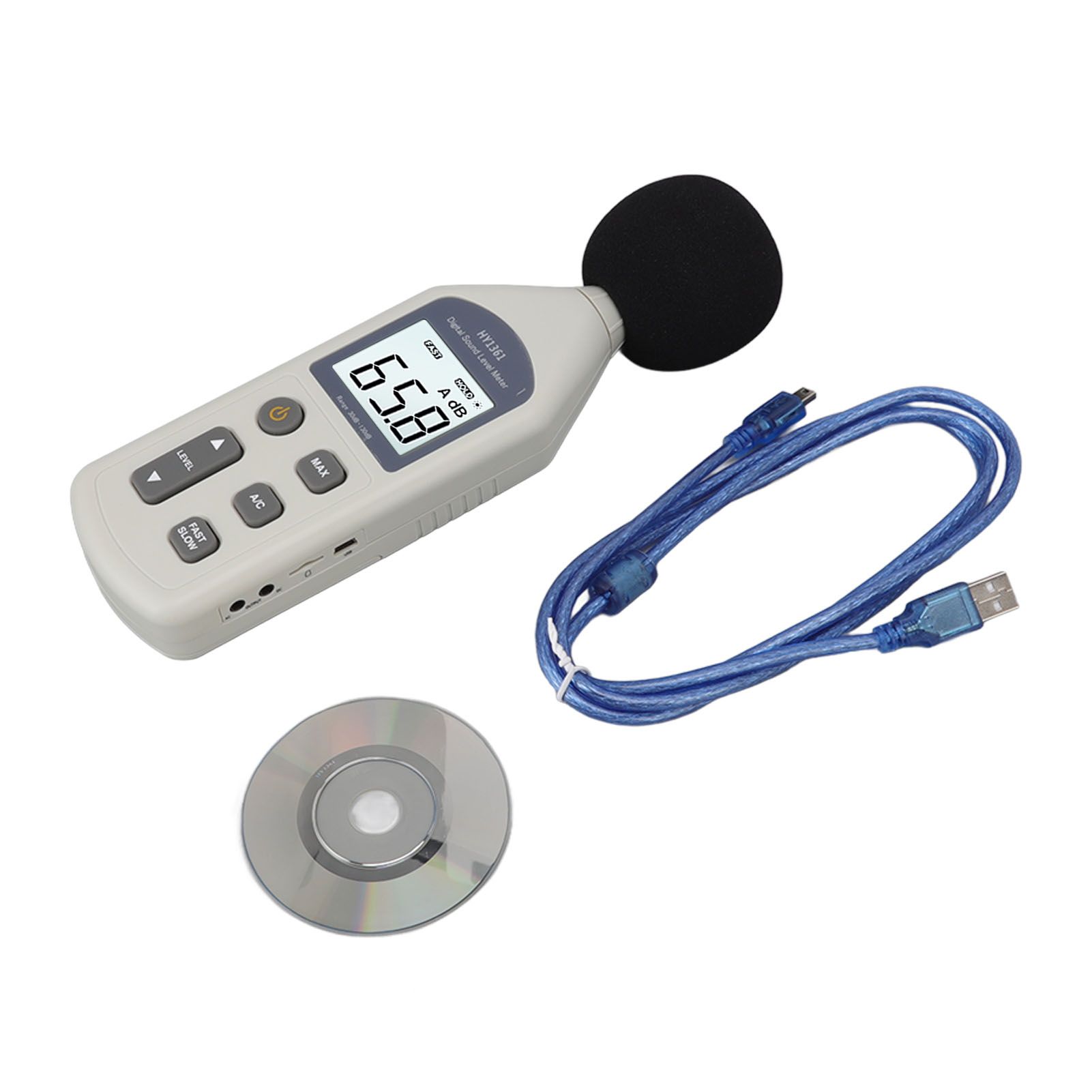 Decibel Meter High Accuracy LCD Screen 30 to 130dBA 5V USB Noise Detector with Backlight for Hospitals Shopping Malls - Image 1