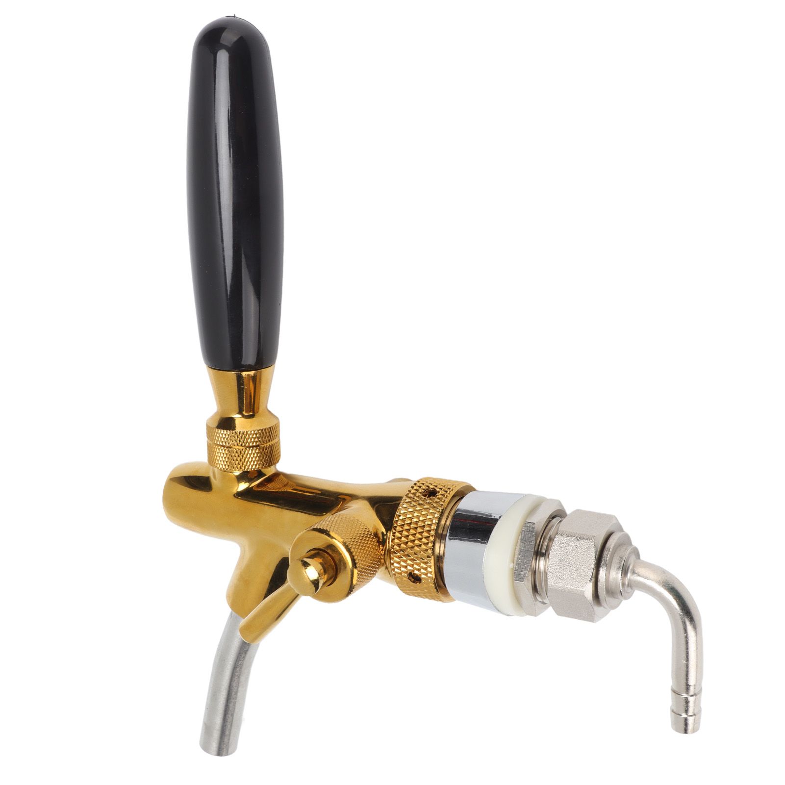Adjustable Draft Beer Faucet Food Grade Golden Stainless Steel Beer Keg Tap for Bar Hotel - Image 2