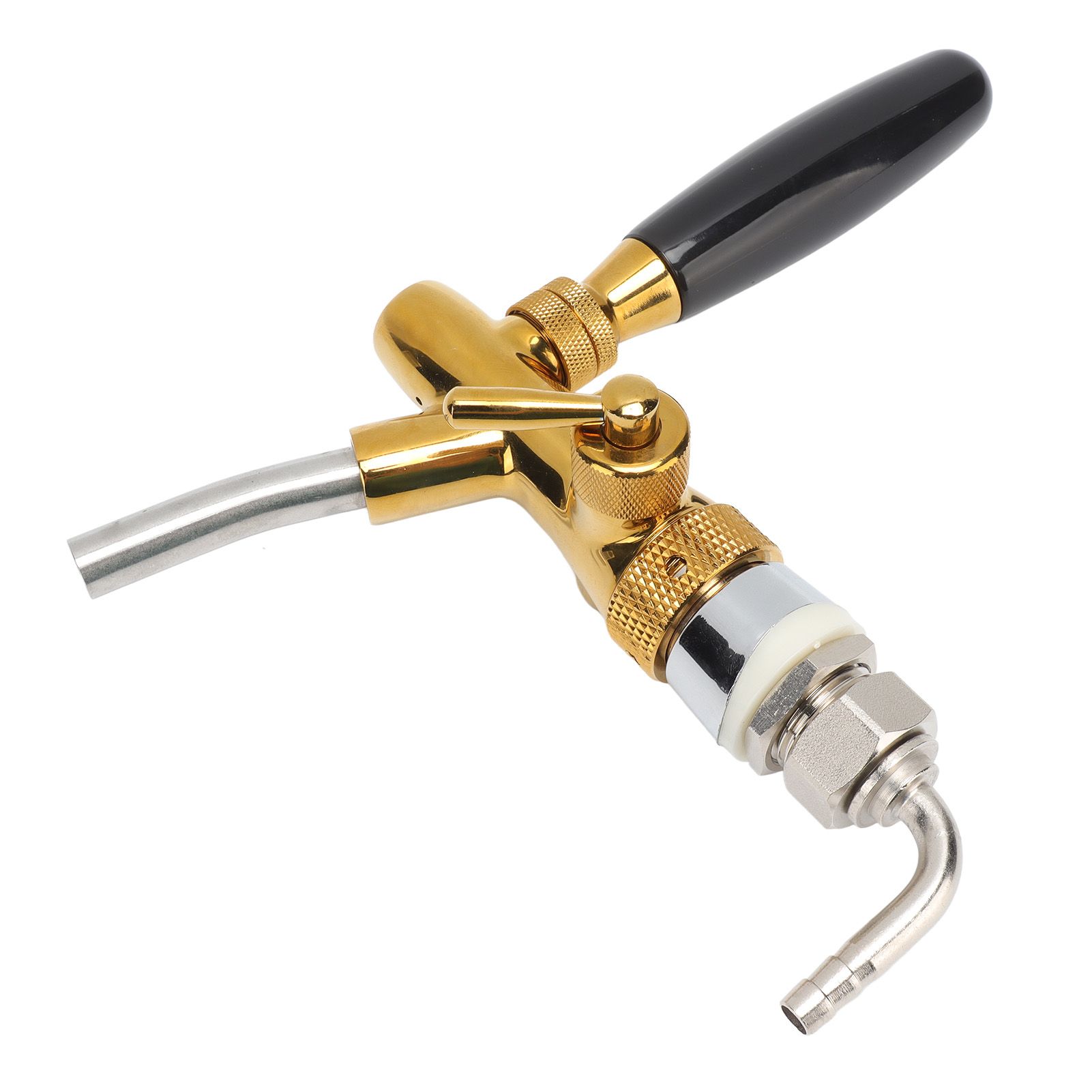 Adjustable Draft Beer Faucet Food Grade Golden Stainless Steel Beer Keg Tap for Bar Hotel - Image 4
