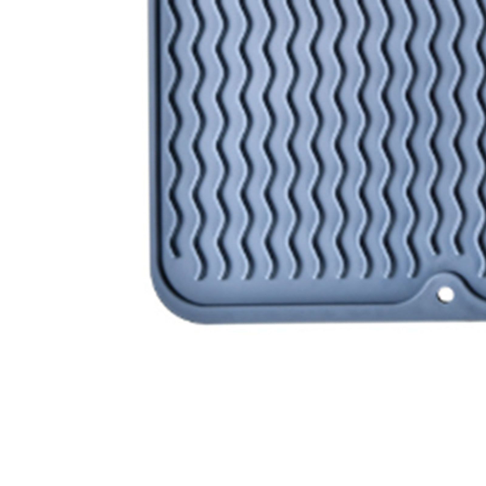 Table Insulating Rubber Mat Anti Slip Waterproof Heat Resistant Dish Drying Placemat for Kitchen Blue - Image 7