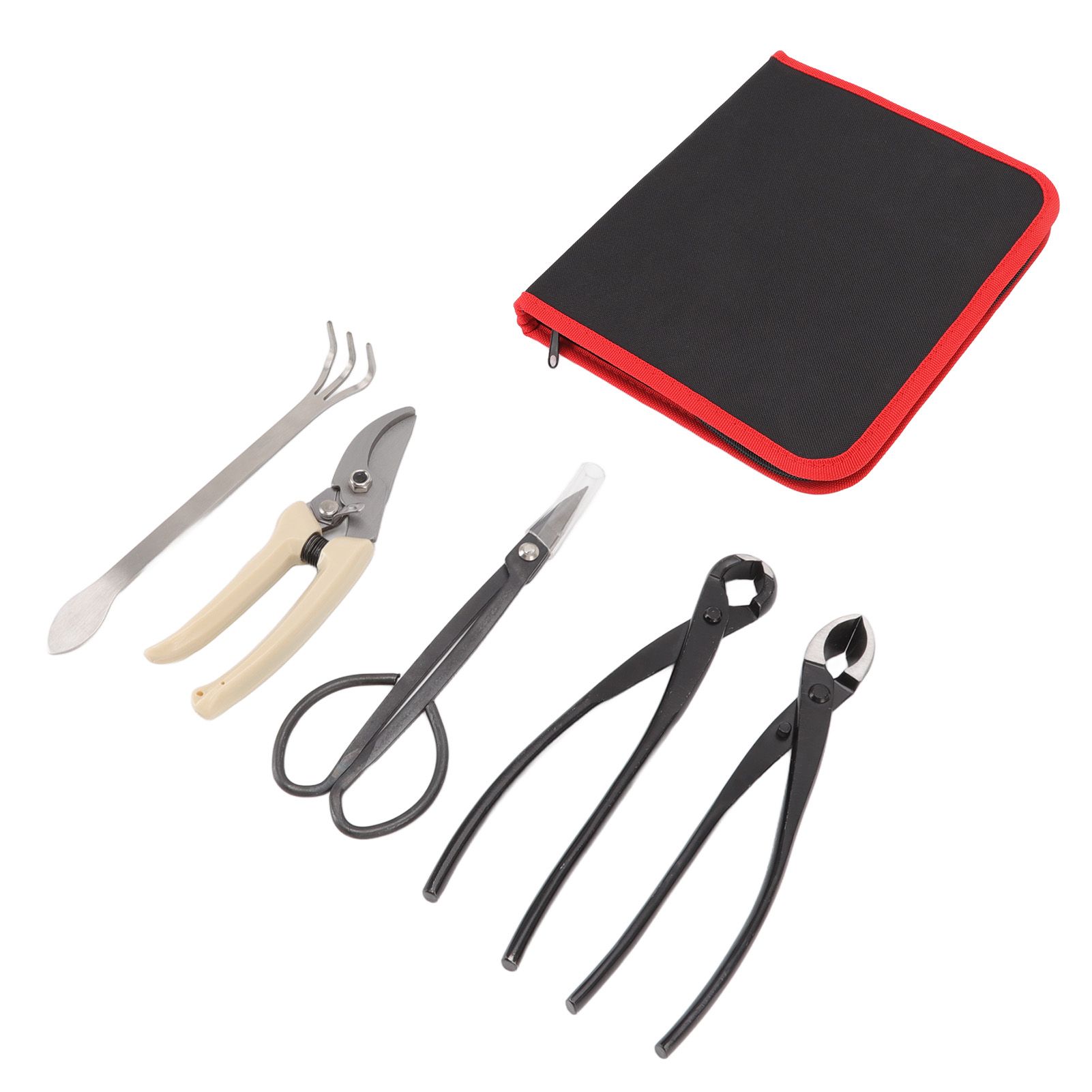 5Pcs Bonsai Tool Set Kit Carbon Steel Bonsai Scissors Rake Branch Cutter Pruning Shears Pliers Garden Tools - Image 1