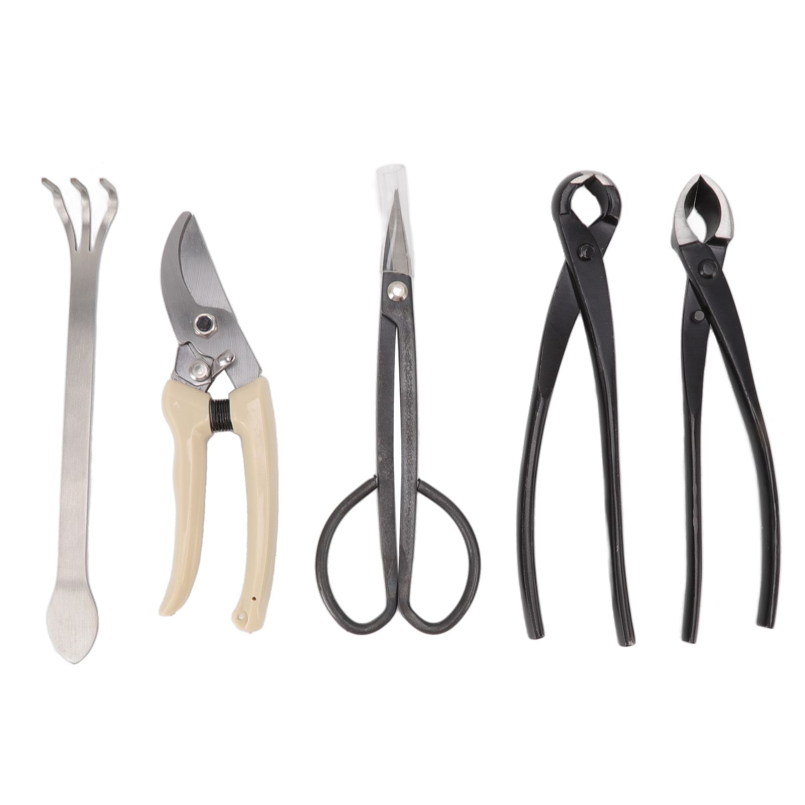 5Pcs Bonsai Tool Set Kit Carbon Steel Bonsai Scissors Rake Branch Cutter Pruning Shears Pliers Garden Tools - Image 3