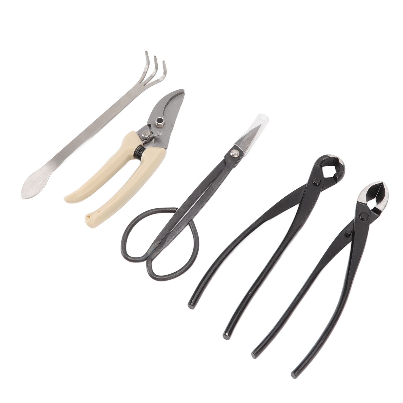 5Pcs Bonsai Tool Set Kit Carbon Steel Bonsai Scissors Rake Branch Cutter Pruning Shears Pliers Garden Tools - Image 5