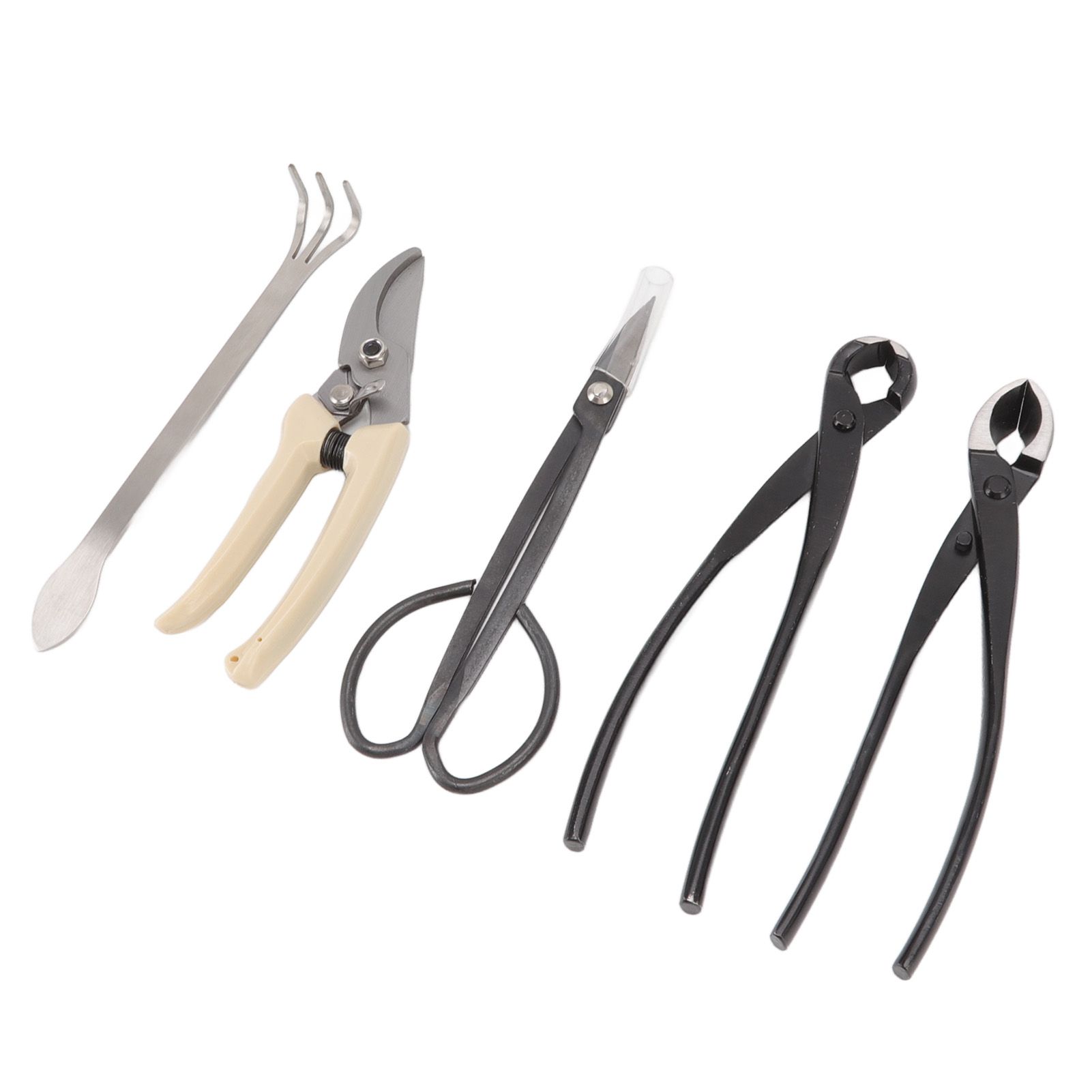 5Pcs Bonsai Tool Set Kit Carbon Steel Bonsai Scissors Rake Branch Cutter Pruning Shears Pliers Garden Tools - Image 7
