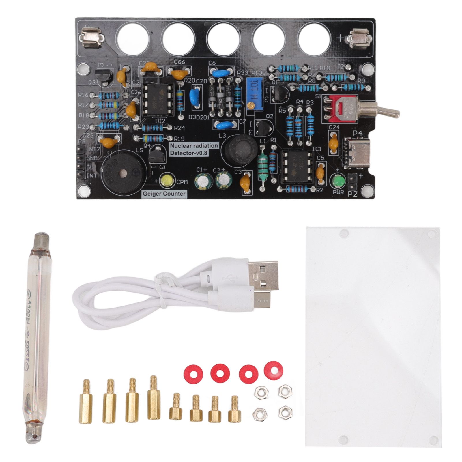 Geiger Counters Kit V0.8 Assembled DIY Tube for Nuclear Radiation Detector Accessories 380V‑550V - Image 2