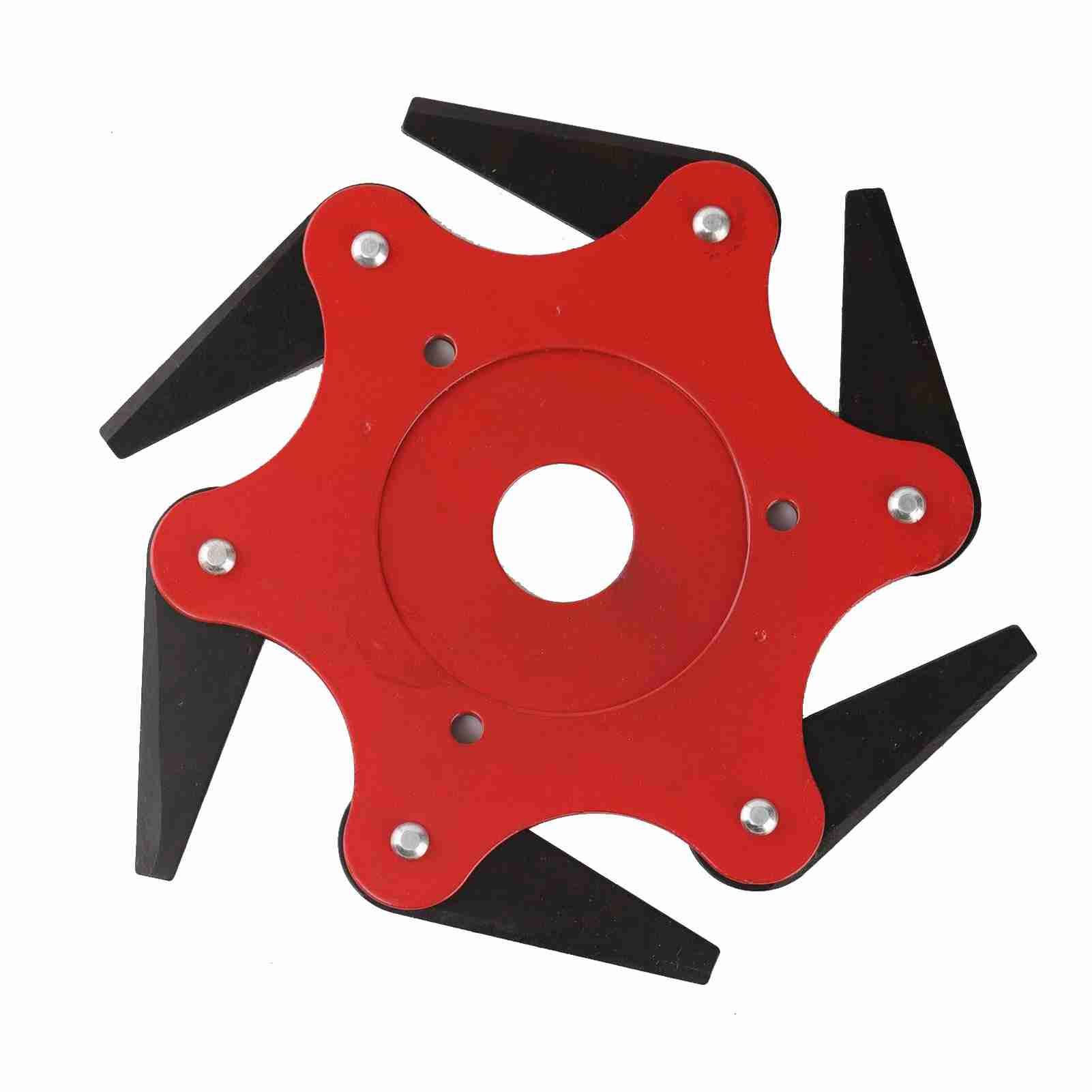 6 Blade Brush Cutter Head 2.5cm Inner Diameter Nylon and Manganese Steel Trimmer Head for Garden Tool Red - Image 4