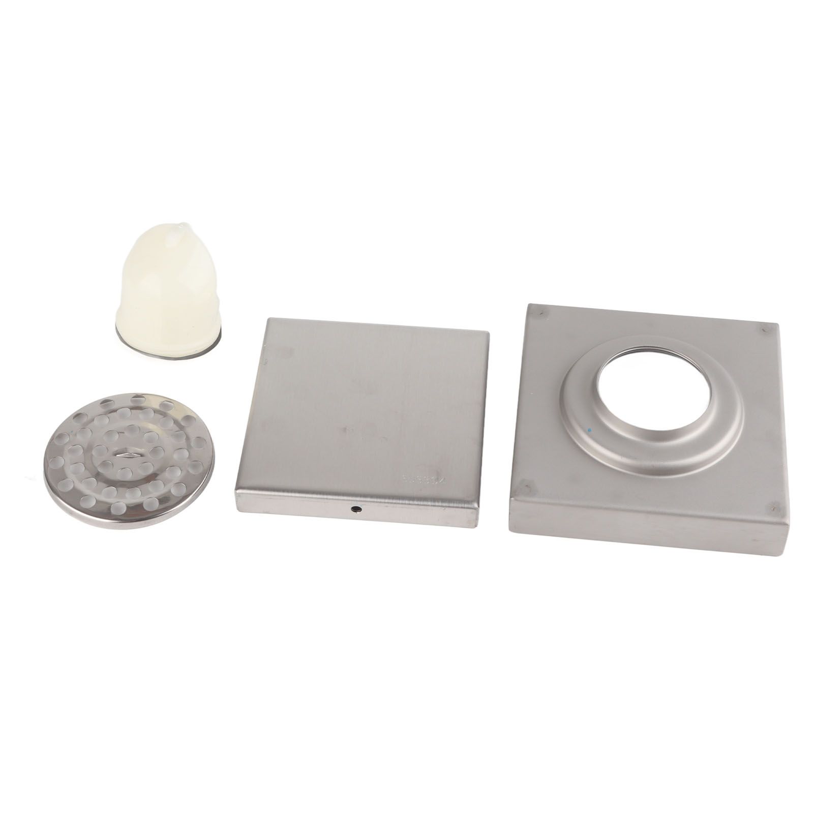 4 Inch Square Invisible Shower Drain Stainless Steel Anti Odor Bathroom Floor Drain 1.3mm Tileable Brushed - Image 8