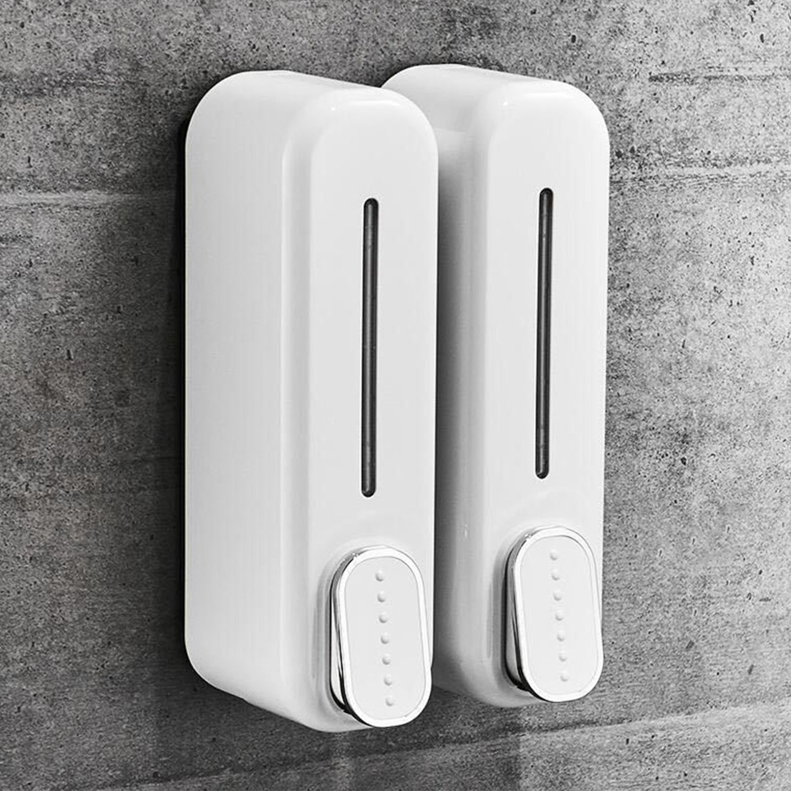 300ml Manual Soap Dispenser Press ABS Wall Mounted Shower Gel Container for Home Hotel White - Image 6
