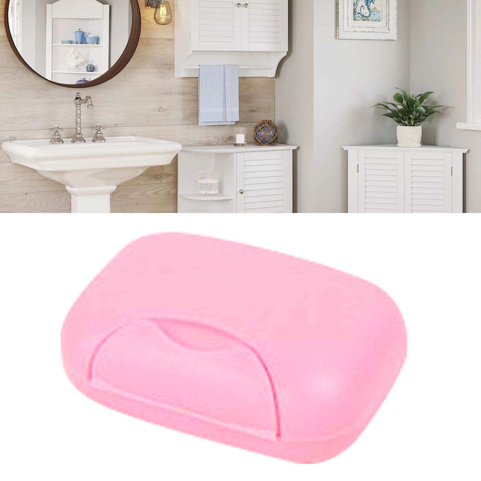 Travel Soap Container Waterproof Portable Bar Soap Case Holder Leakproof Soap Box for Home Hotel Pink - Image 5