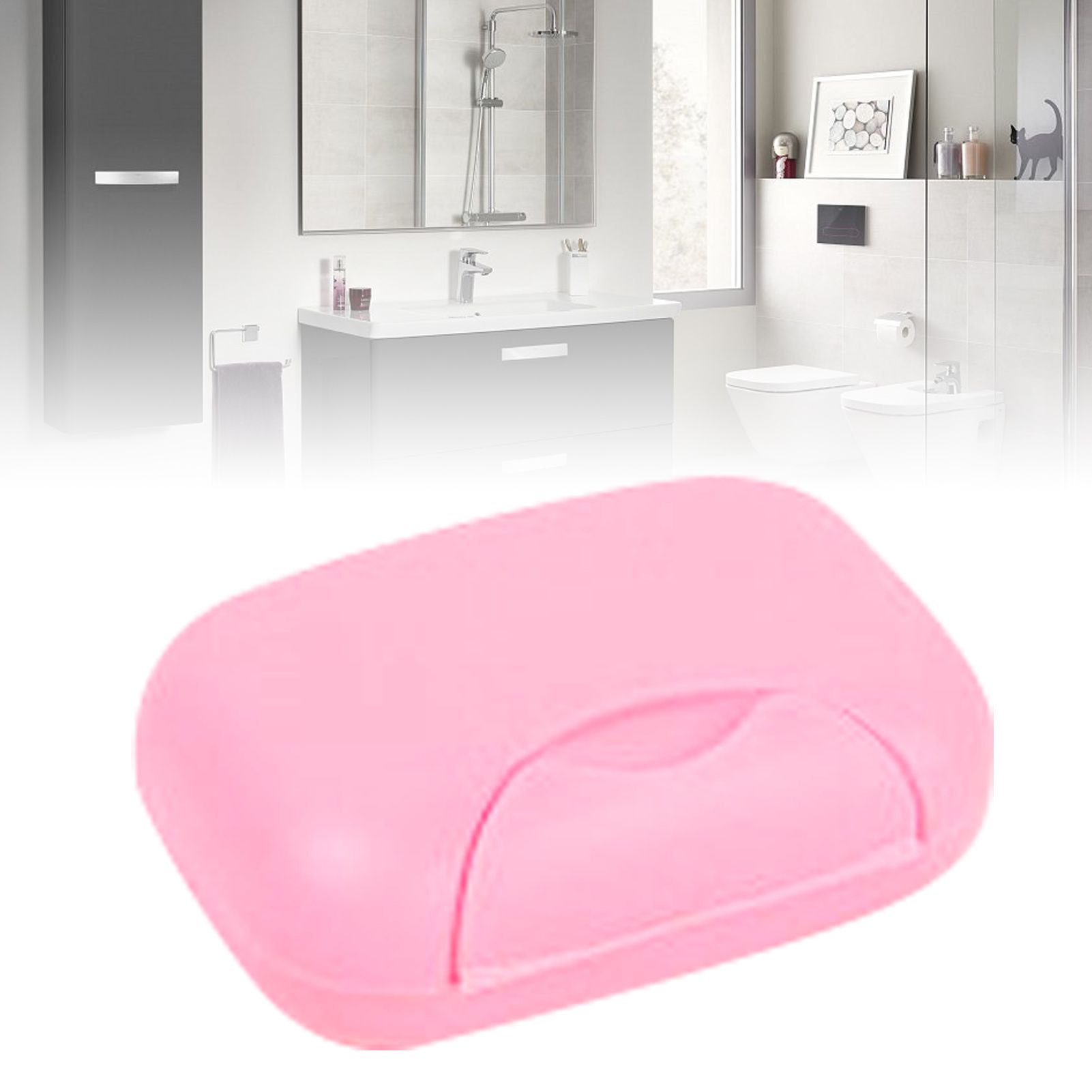 Travel Soap Container Waterproof Portable Bar Soap Case Holder Leakproof Soap Box for Home Hotel Pink - Image 6