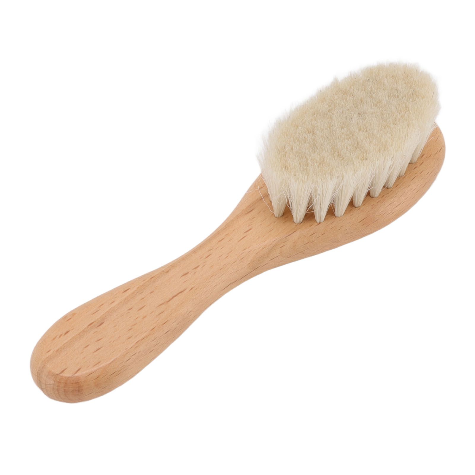 Baby Hair Wool Brush Soft Bristles Styling Beard Brush Baby Bathing Cleaning Nursing Wooden Comb Brush - Image 1