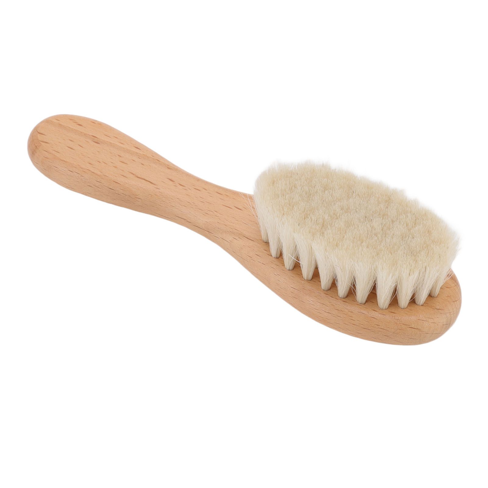 Baby Hair Wool Brush Soft Bristles Styling Beard Brush Baby Bathing Cleaning Nursing Wooden Comb Brush - Image 2