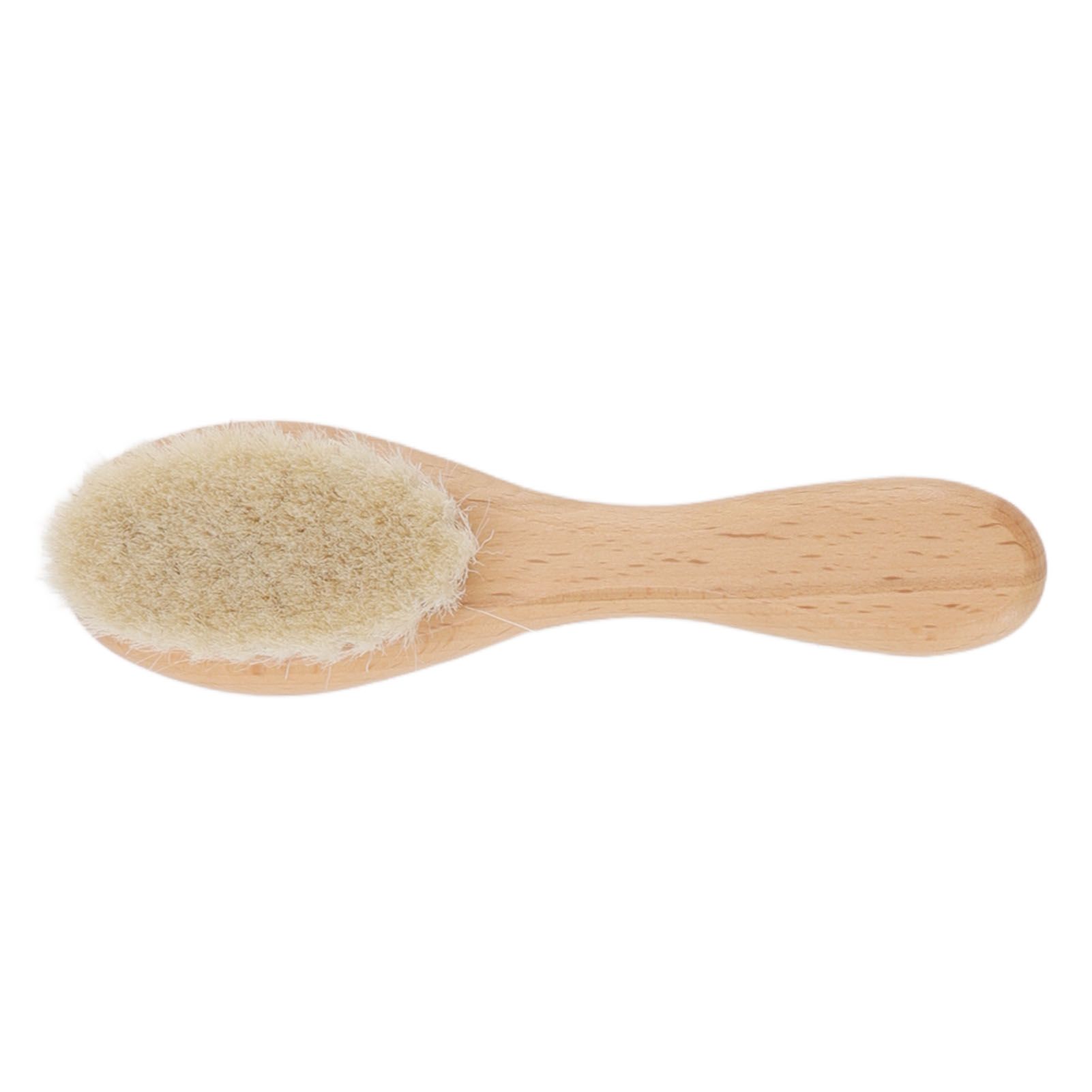 Baby Hair Wool Brush Soft Bristles Styling Beard Brush Baby Bathing Cleaning Nursing Wooden Comb Brush - Image 6
