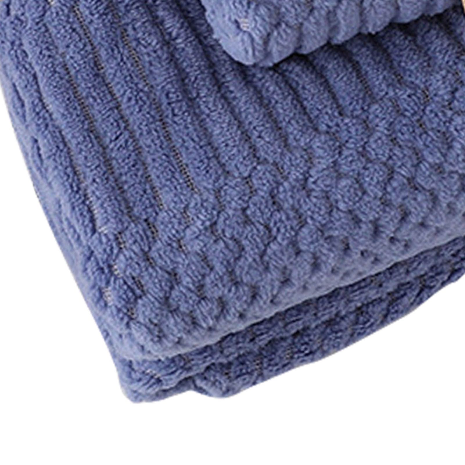 Bath Shower Towel Set Coral Fleece Quick Dry Highly Absorbent Soft Comfortable for Daily Use Dark Blue - Image 7