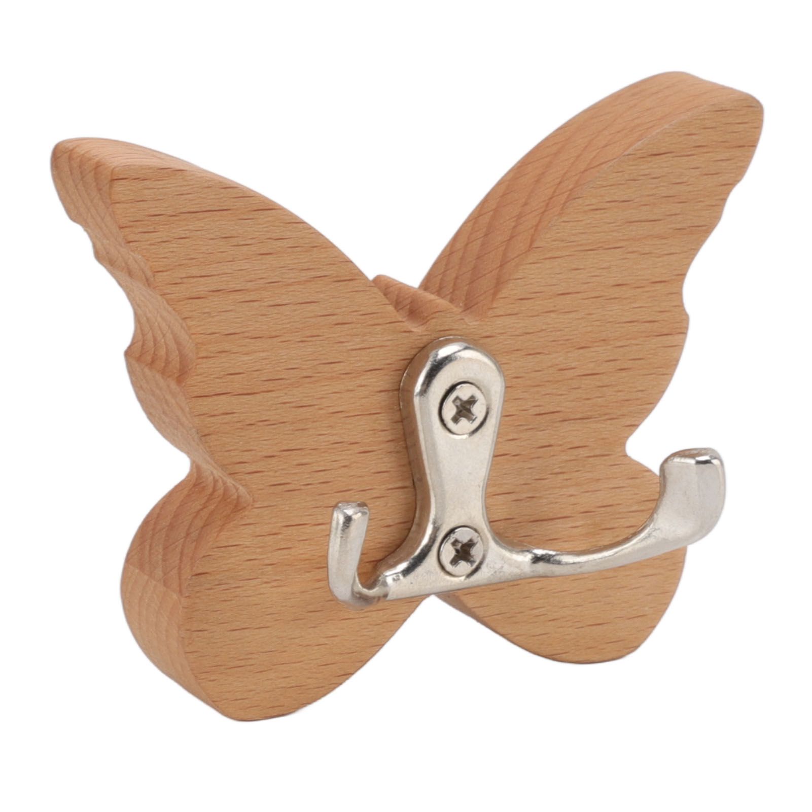 Wooden Butterfly Wall Hook Wood Wall Mounted Hanger for Coat Clothes Hat Towel - Image 3